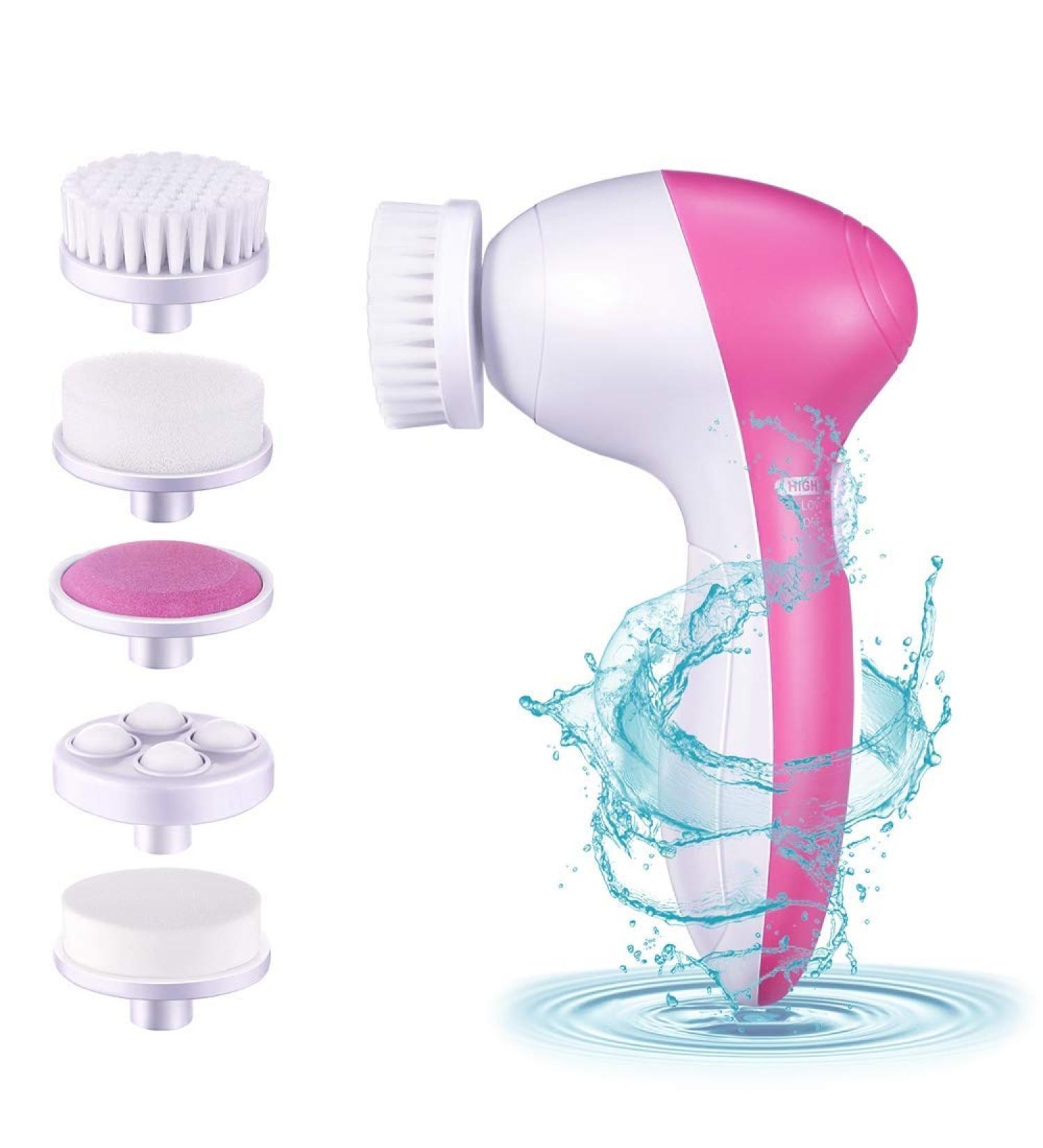 UBBETER Waterproof Facial Cleansing Brush Set | 2 Speeds, 5 Brush Heads - Buy Online on GoSupps.com