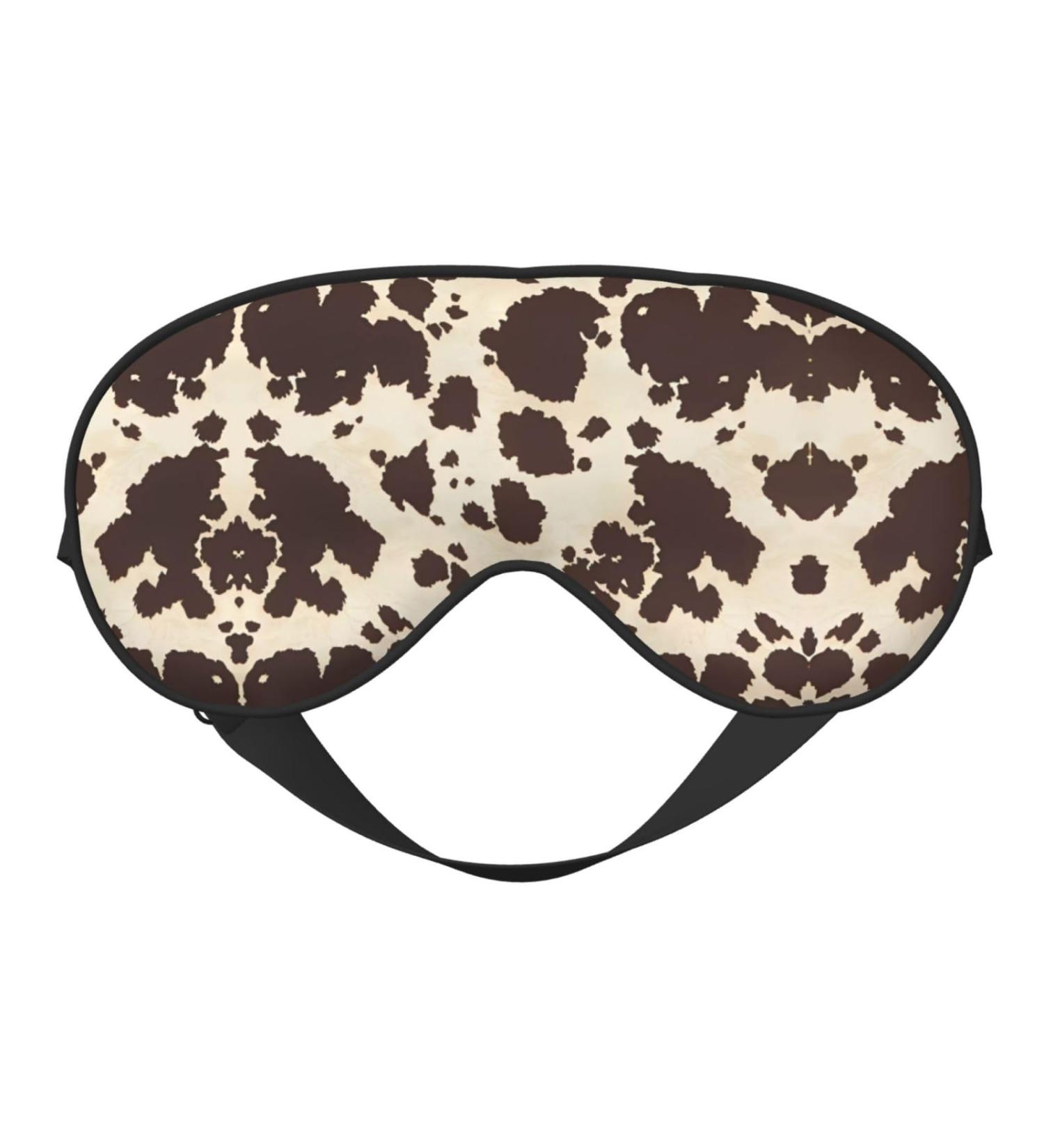 Brown Cow Spots Eye Mask - Soft Adjustable Nighttime Sleep Mask for Men & Women | Comfort & Style - Buy Online on GoSupps.com