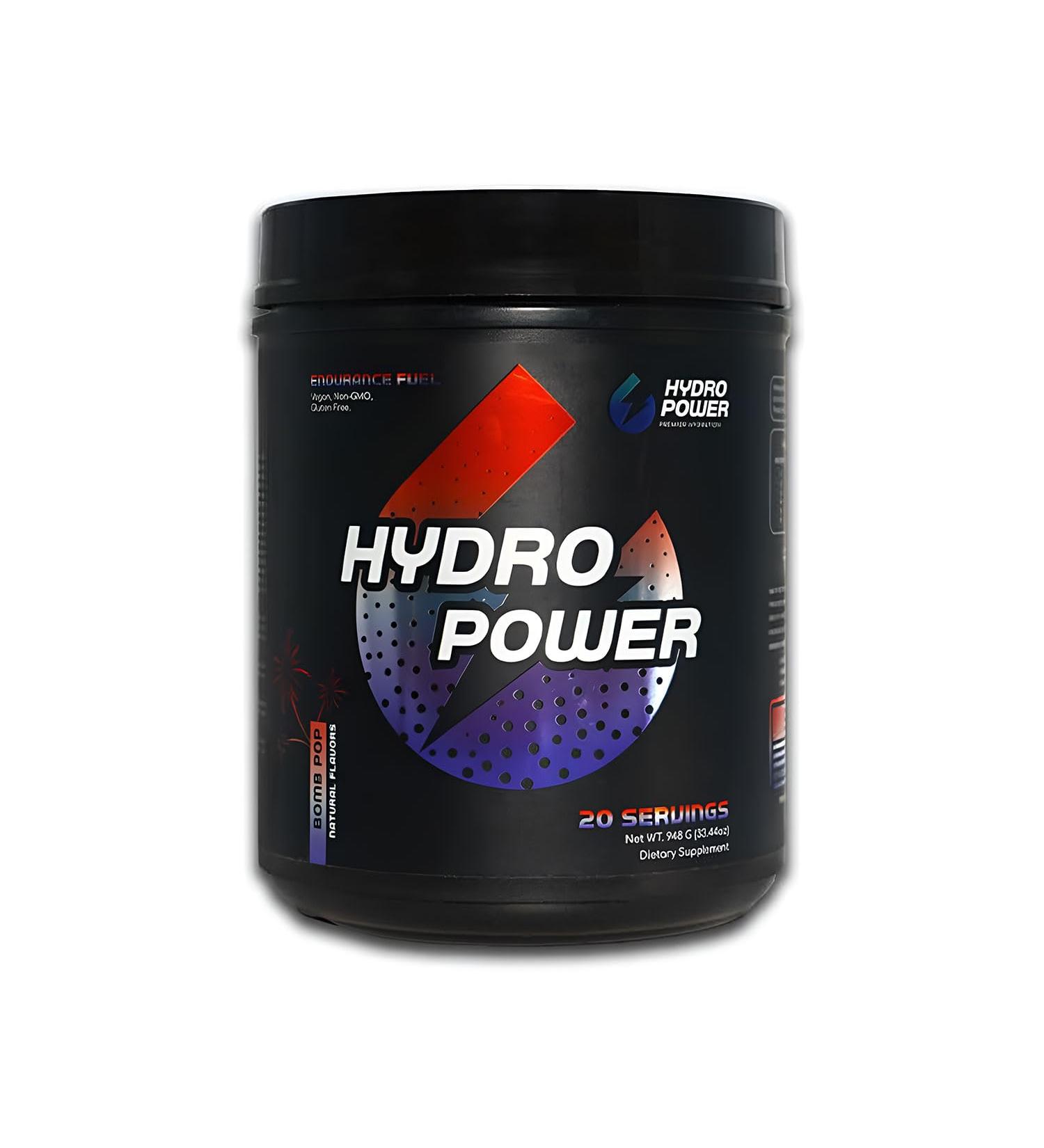 Hydro Power Endurance Fuel - High Carb Vegan Supplement for Max Performance | Electrolytes & Calories Mix - Gluten Free Bomb Pop Flavor | 20 Servings - Buy Online on GoSupps.com