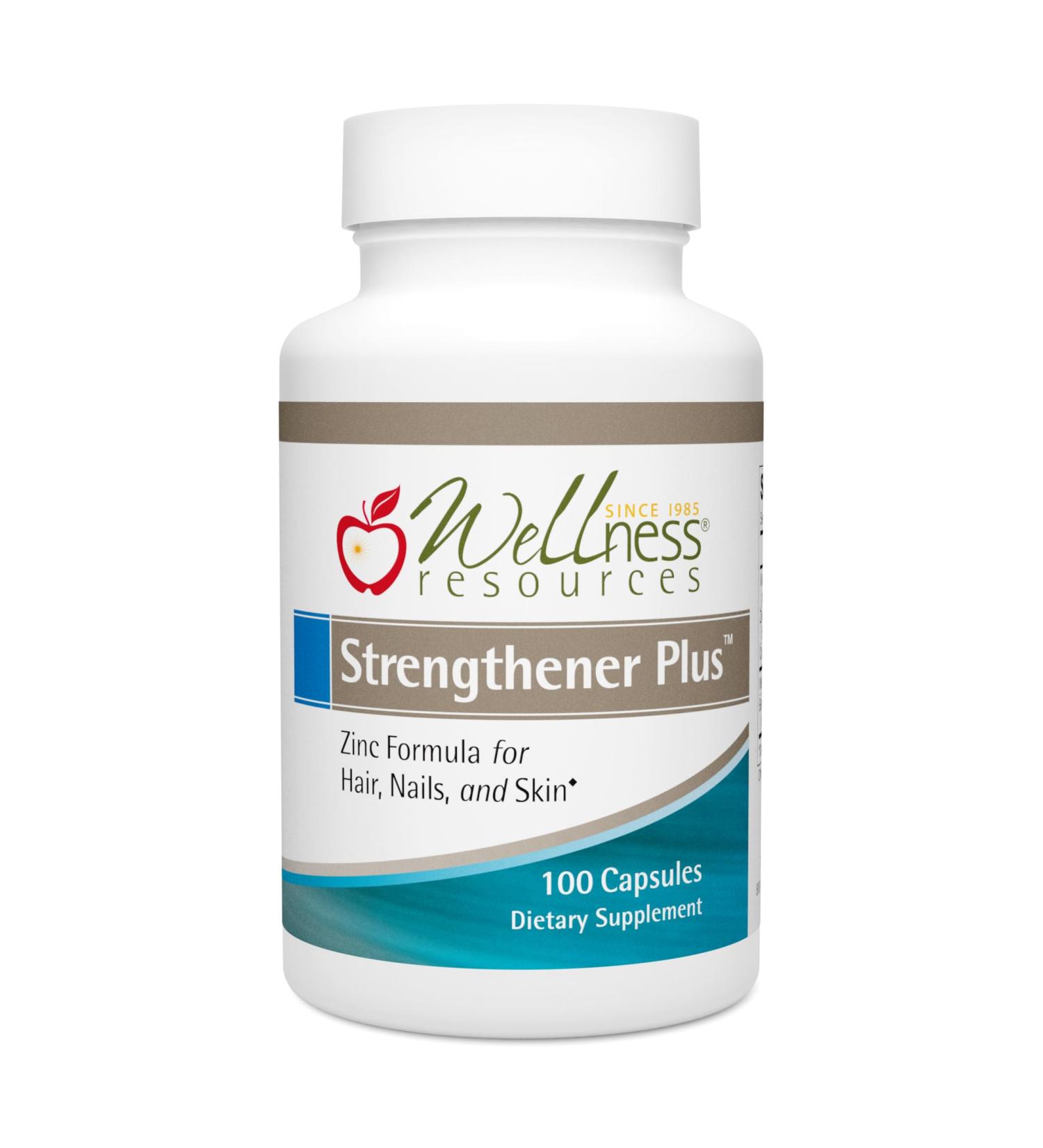 Wellness Resources Strengthener Plus - Zinc Formula for Immune System Hair Skin and Nails. with Bamboo B6 MSM Sulfur (100 Capsules) - Buy Online on GoSupps.com