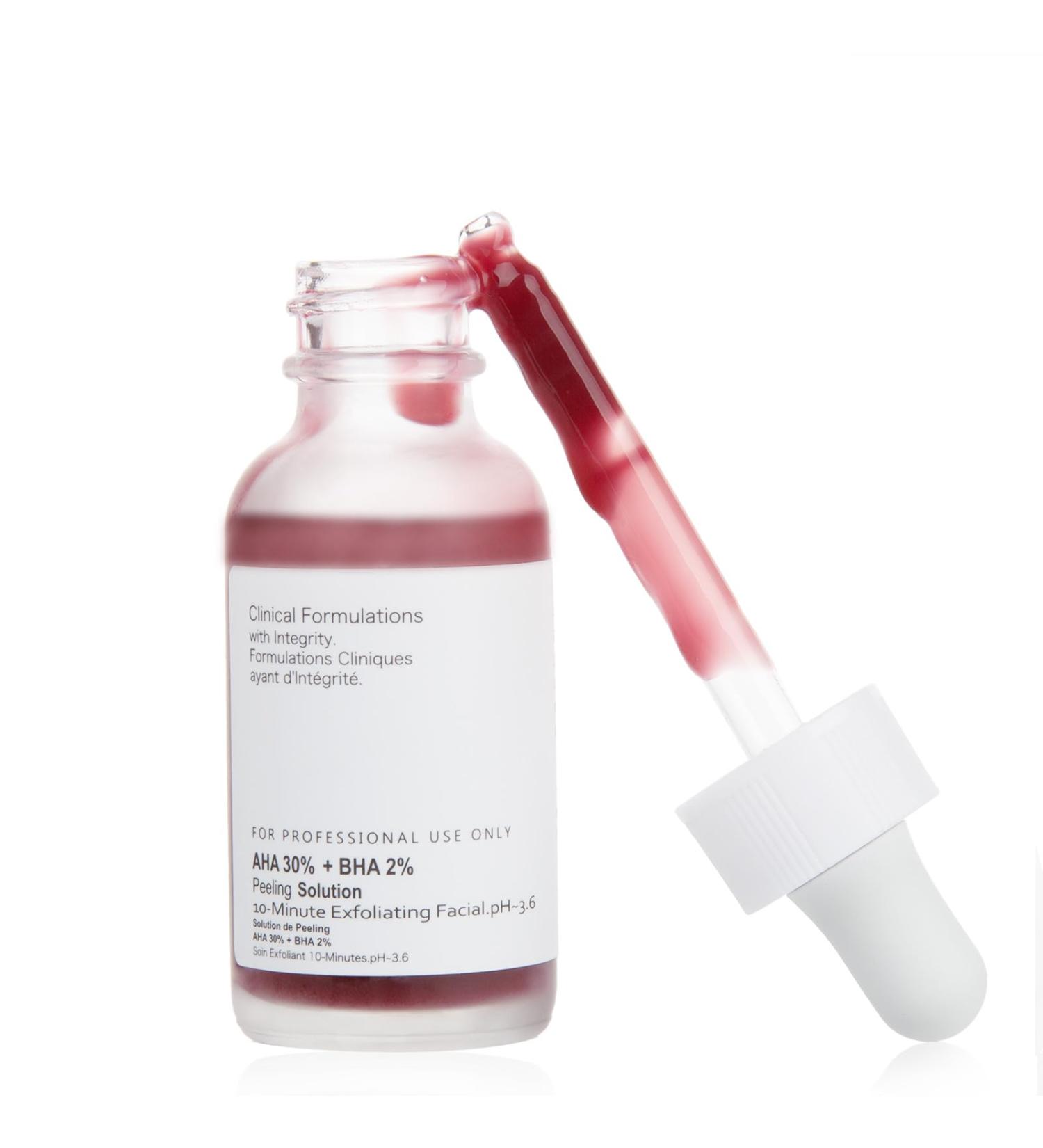 Peeling Solution AHA 30% + BHA 2% | Exfoliating Facial Serum for Acne | Reduce Pores & Fine Lines - 30ML - Buy Online on GoSupps.com