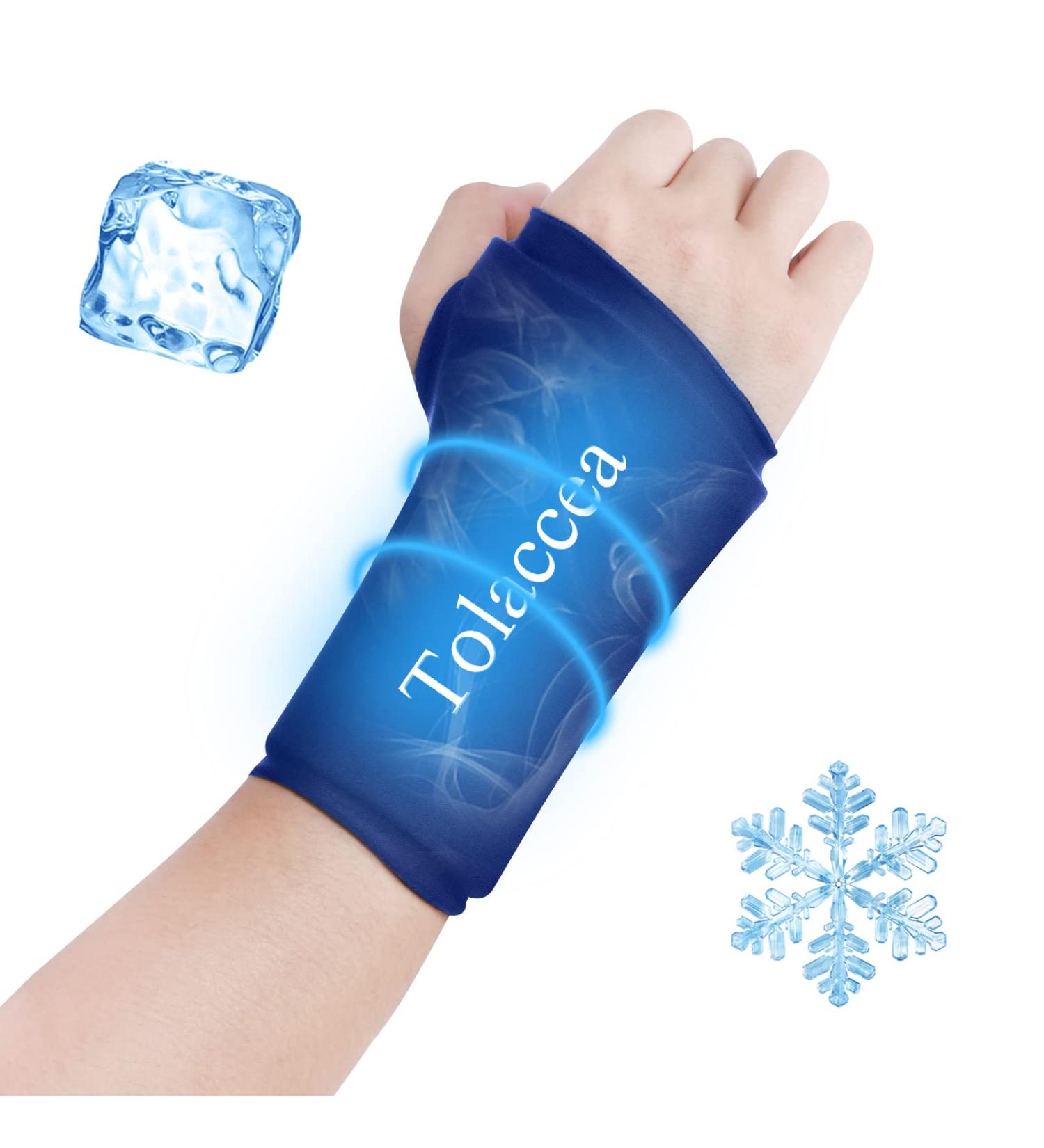 Tolaccea Wrist Ice Pack Wrap & Heating Pad - Hot & Cold Therapy Brace for Pain Relief - Carpal Tunnel, Arthritis, Tendonitis - Medium Size - Buy Online on GoSupps.com