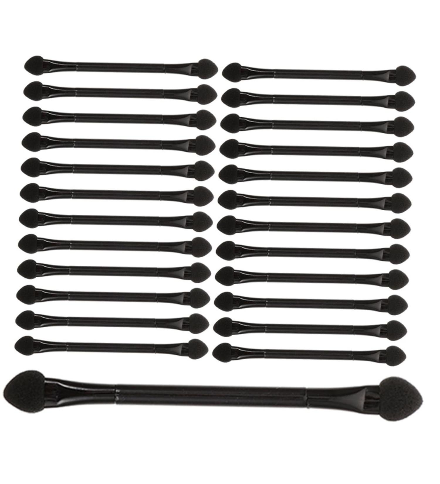 NOLITOY 25 Pcs Double Ended Eye Shadow Stick Makeup Eyeshadow Makeup Use Lipstick Brush Black Plastic - Buy Online on GoSupps.com