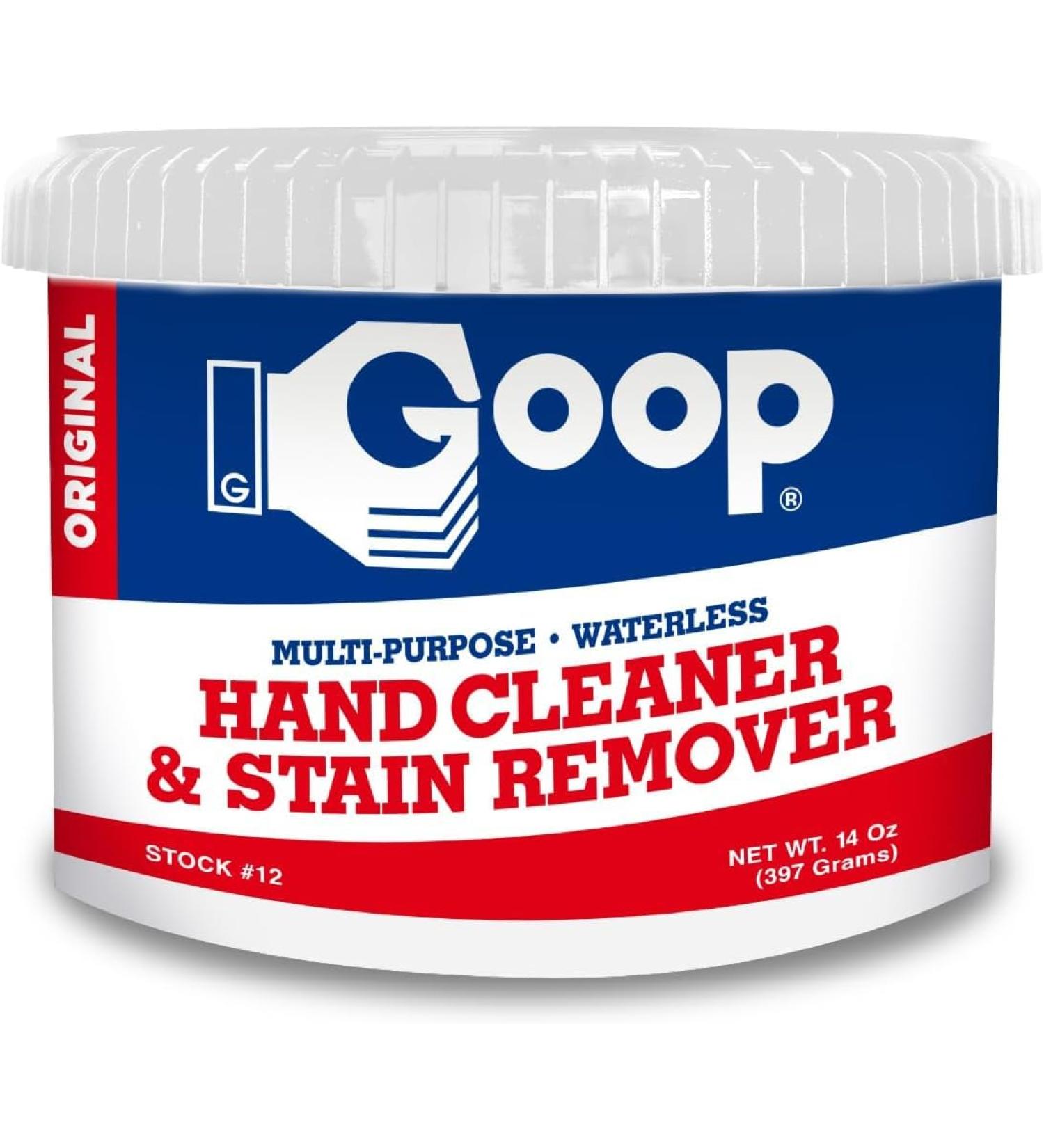 GOOP Multi Purpose Hand Cleaner Waterless Hand Degreaser Laundry Stain Remover NonToxic and Biodegradable Cleaner Remove Dirt - 14 Oz - Buy Online on GoSupps.com