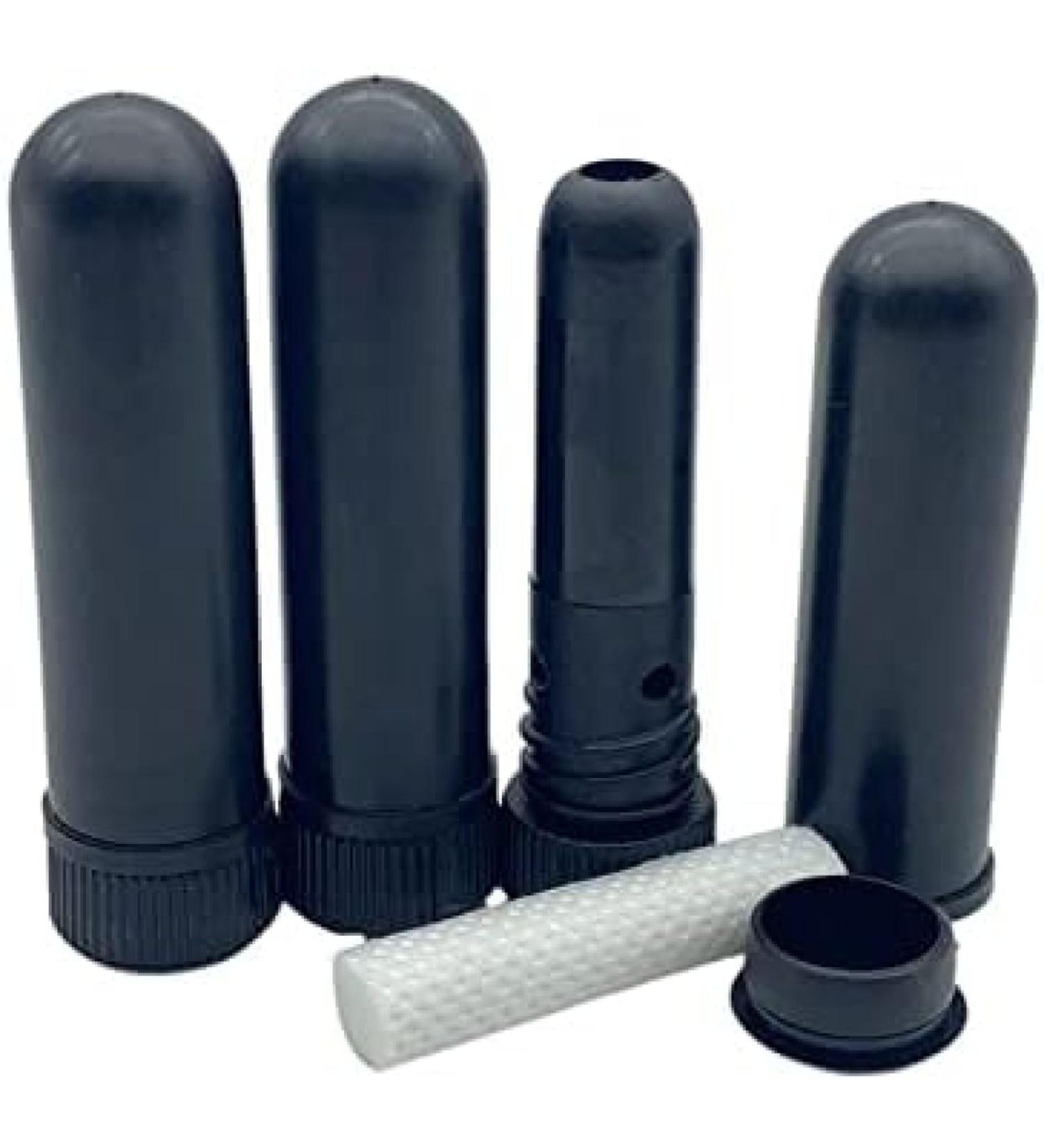 500Pcs Blank Nasal Inhaler Sticks Blank Aroma Nasal Inhalers Compatible with DIY Essential Oil Cotton Wicks Black Pleasant63 - Buy Online on GoSupps.com