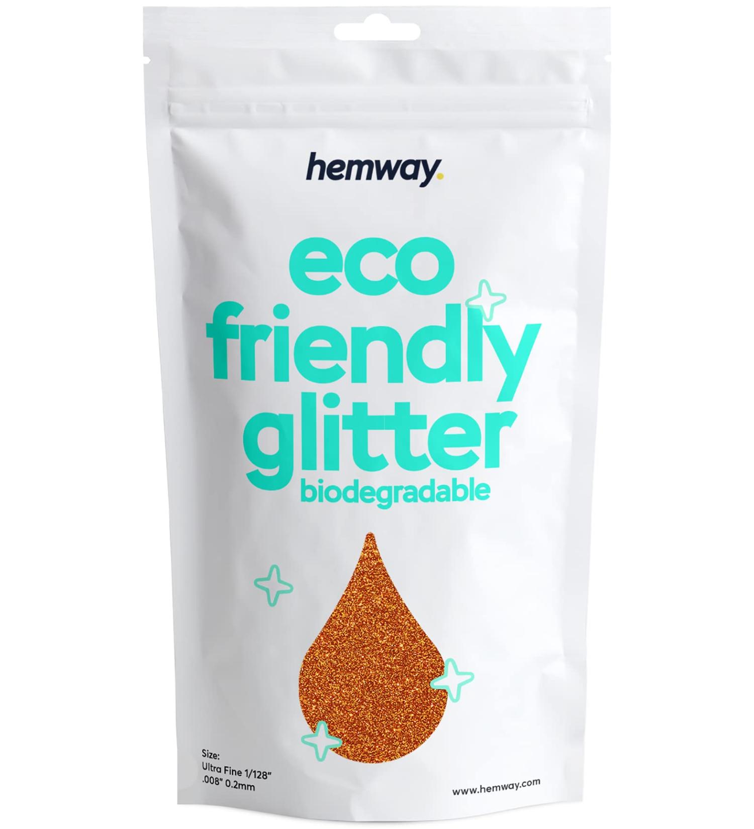 Hemway Eco-Friendly Biodegradable Glitter 100g - Vegan Sparkle for Face Eyes Body Hair & Nails - Copper - Festival Makeup Safe - Buy Online on GoSupps.com