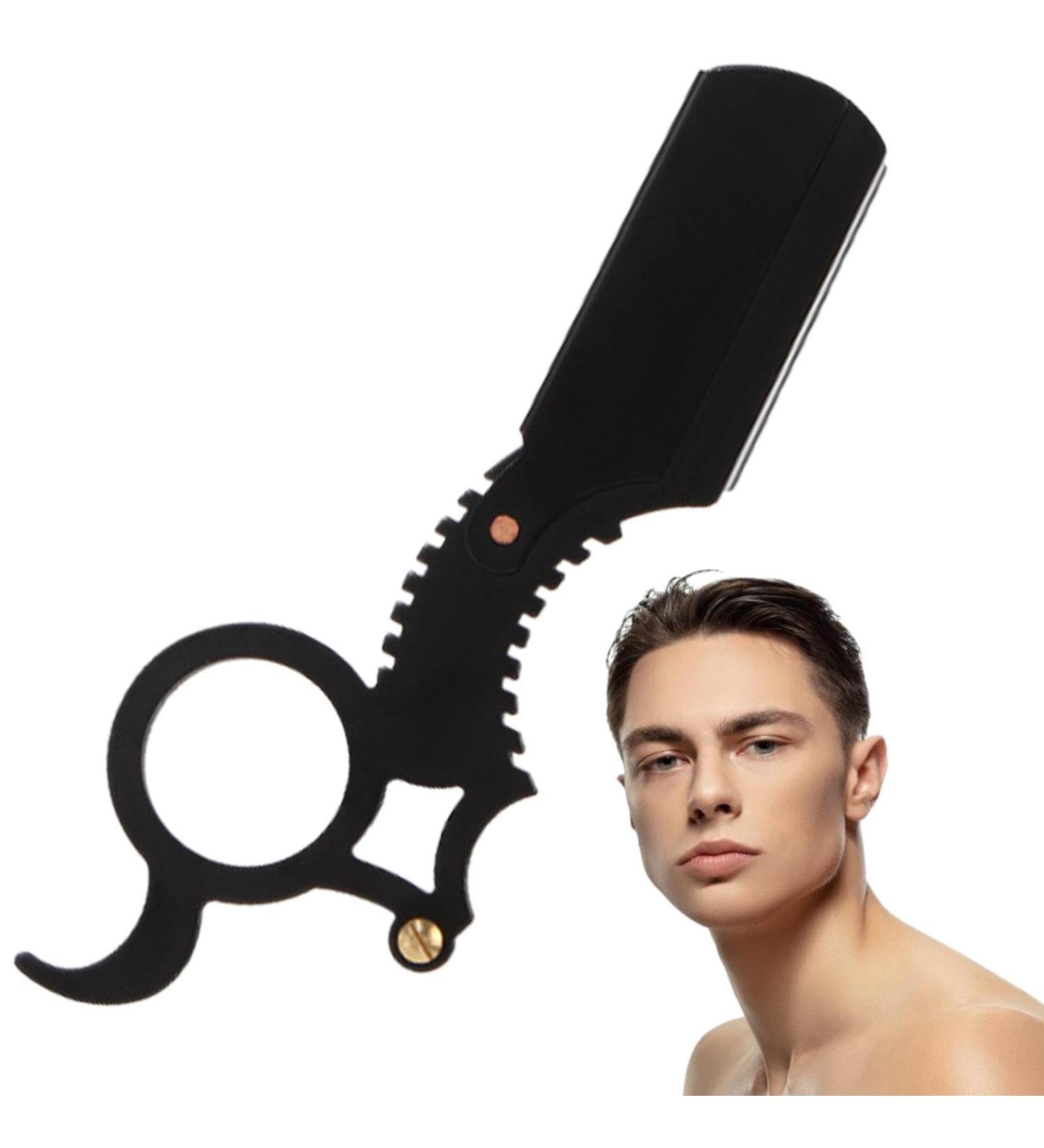 ONLYNERY Finger Razors - Professional Crazier Razor for Precise Shaving Mustache Grooming | Ideal for Home Salon Travel & Outdoor Adventures - Black - Buy Online on GoSupps.com