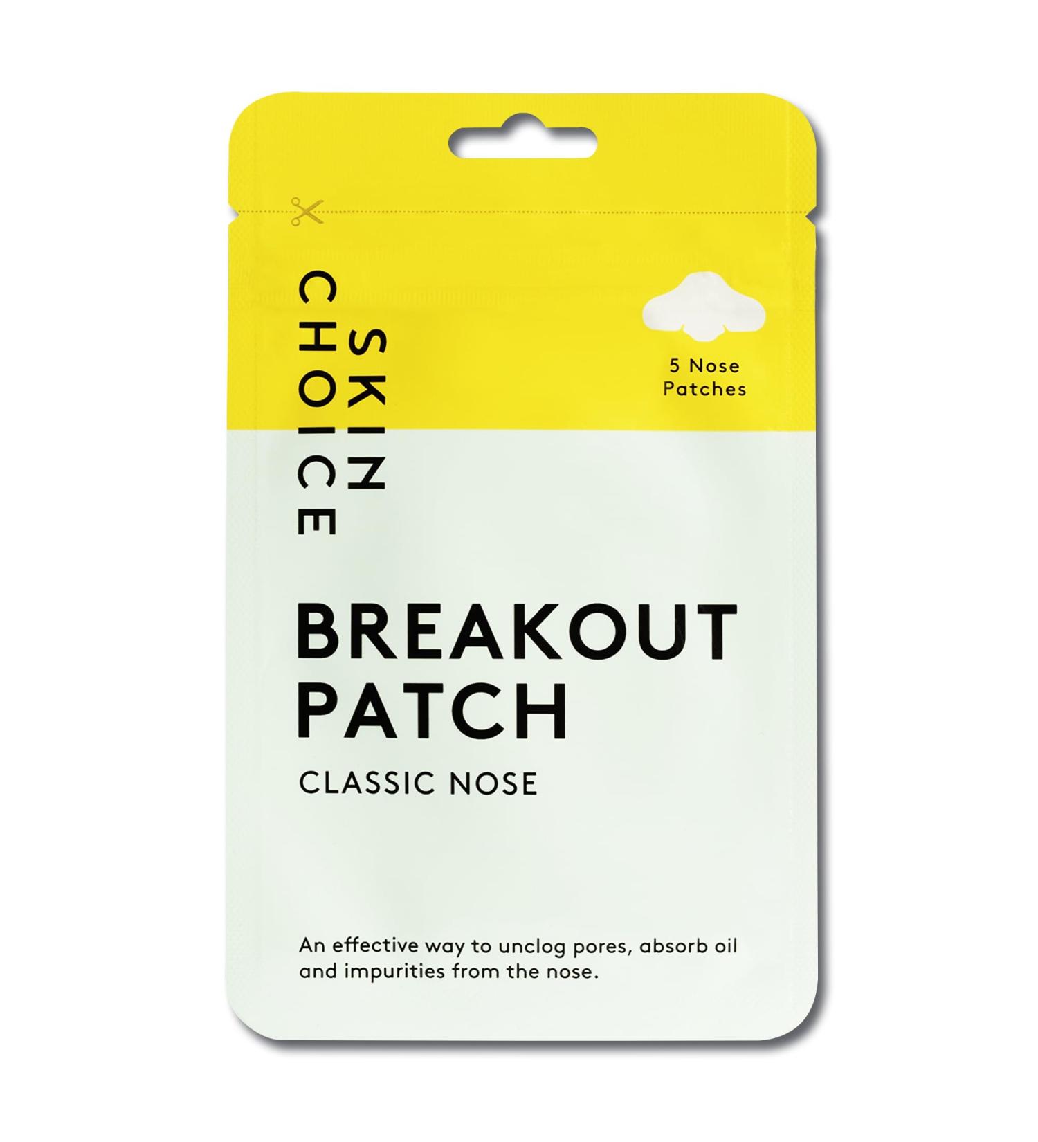 SKINCHOICE Pore Strips - Breakout Patch XL Hydrocolloid Nose Strips to Unclog and Shrink Pores Nose Patch Absorbs Oil Acne Pimple Spot Blackhead Remover Vegan (5 Count) 5 count (Pack of 1) - Buy Online on GoSupps.com