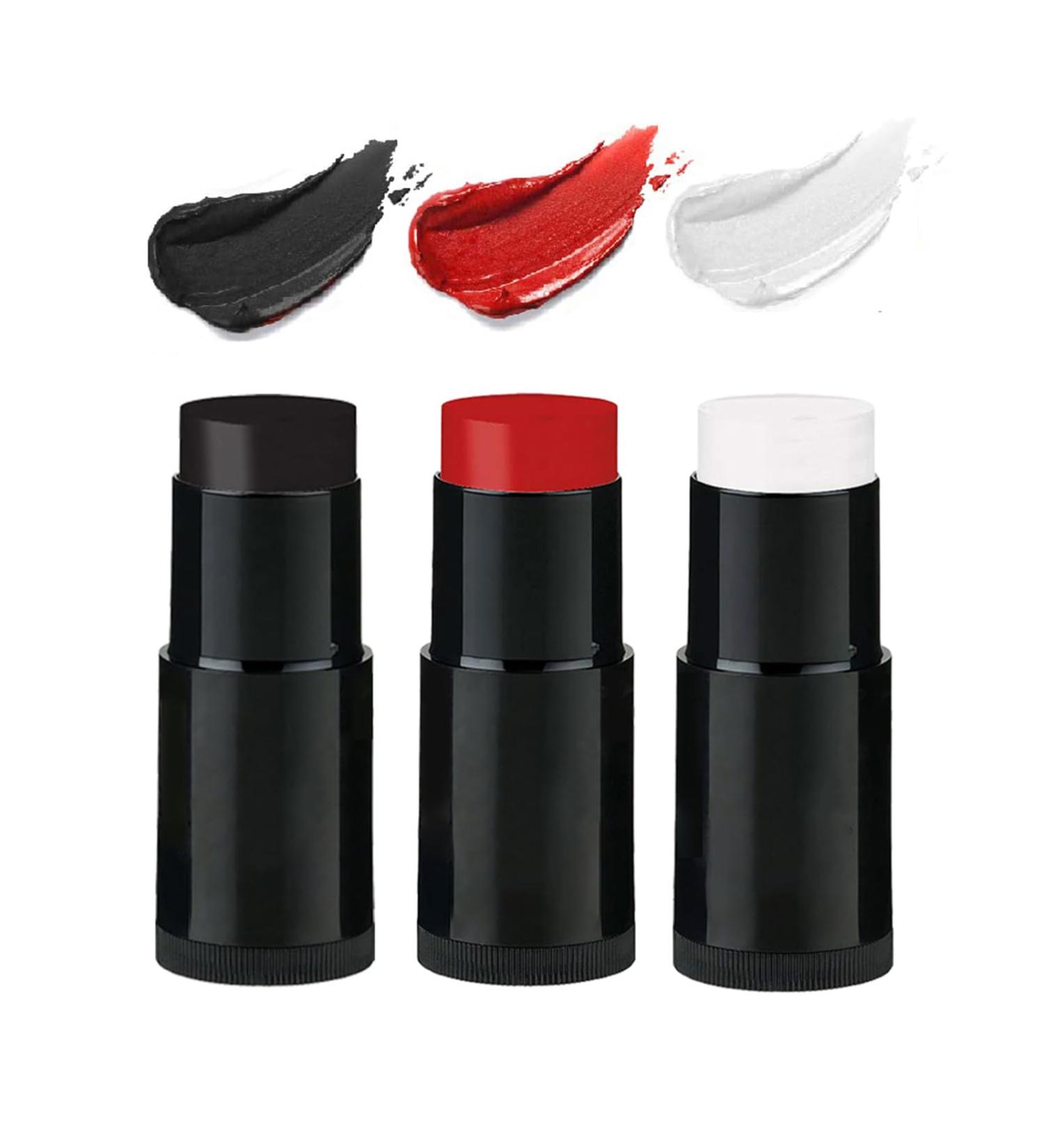 Black White Red Face Body Paint Stick - Halloween Clown Makeup Kit for Adults & Kids | Cosplay Zombie Vampire Effects & Special SFX Costumes - Buy Online on GoSupps.com