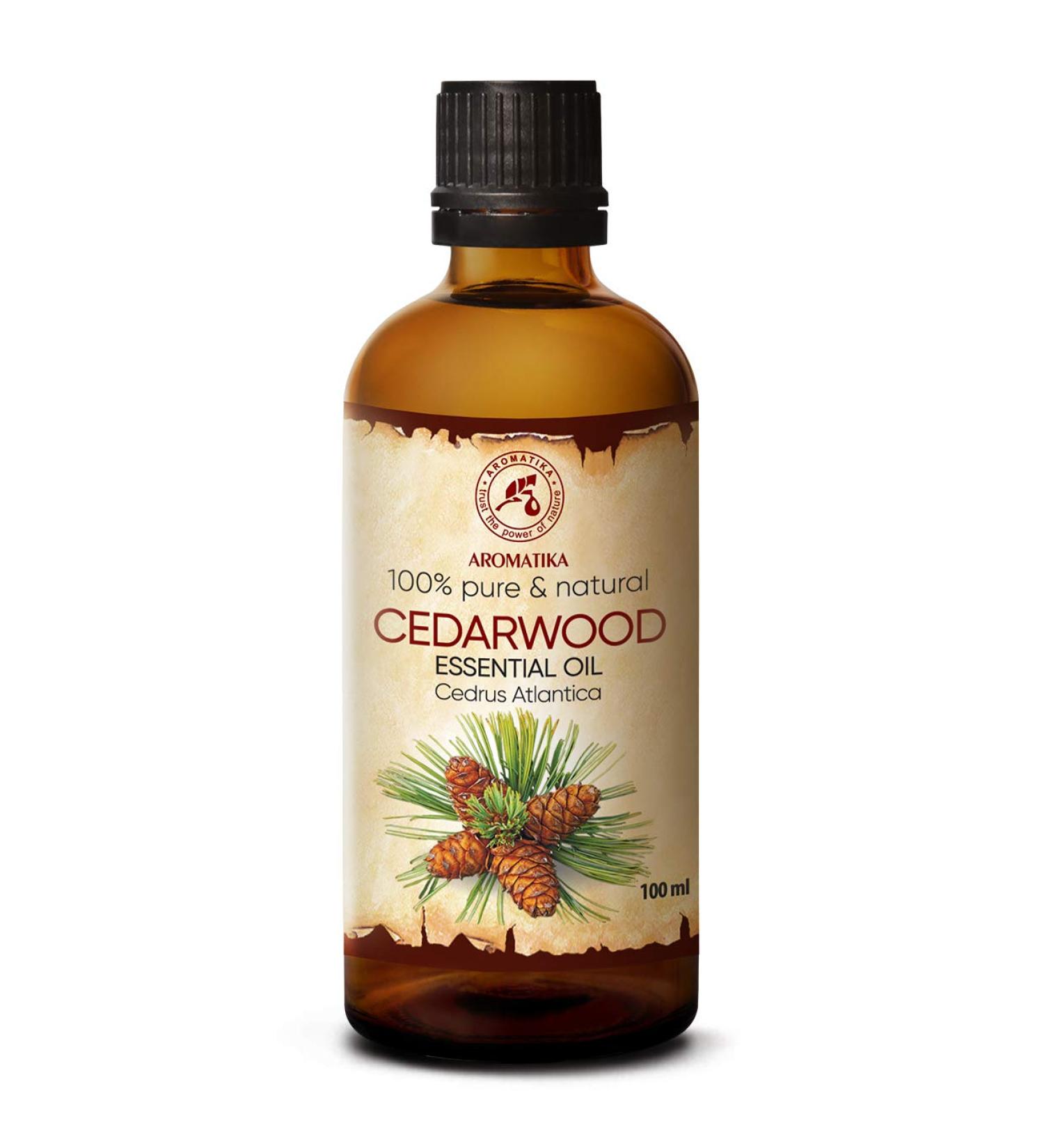 Essential Cedar Oil 100ml - Pure Cedrus Atlantica Oil for Skin & Hair | Aromatherapy & Fragrance Diffuser | 100% Natural Beauty Solution - Buy Online on GoSupps.com
