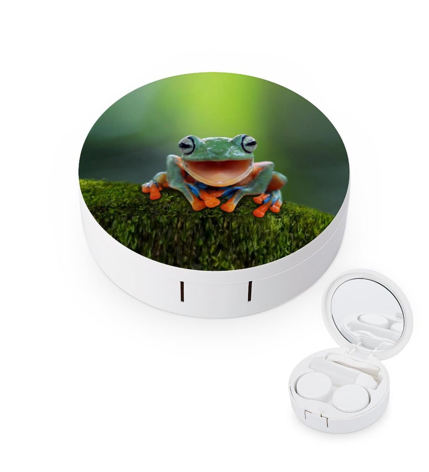Buy Pylon Blue Laughing Tree Frog Contact Lens Case - Portable Travel Box with Mirror for International Shipping - Buy Online on GoSupps.com