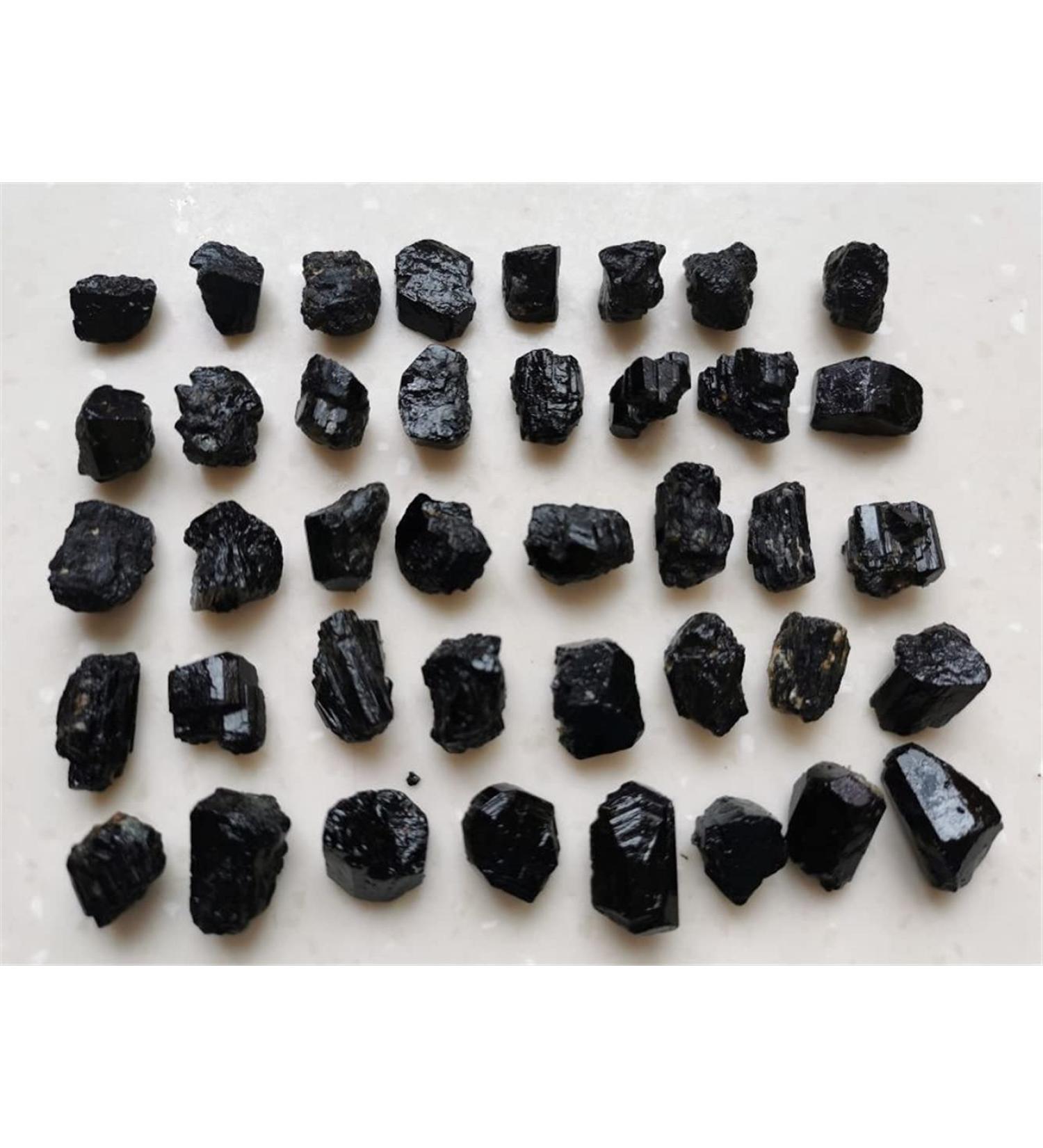 for 40pcs Lot Natural Black Tourmaline Rough Stone Rock Specimen60-70g s ningxiao - Buy Online on GoSupps.com