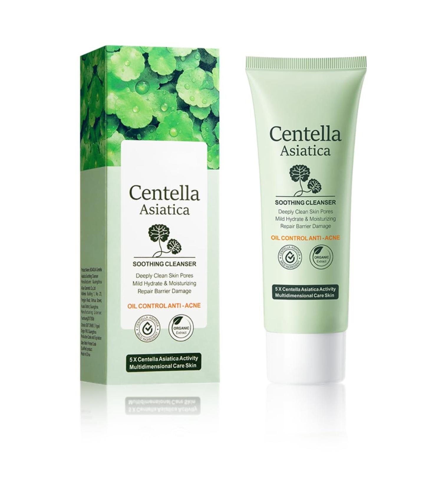 Centella Cleanser with 5X Centella Asiatica Activity 100g Deeply Clean Mild Hydrate & Moisturizing Repair Barrier Damage Soothing Cleanser for Oil Control and Acne Organic Extract - Buy Online on GoSupps.com