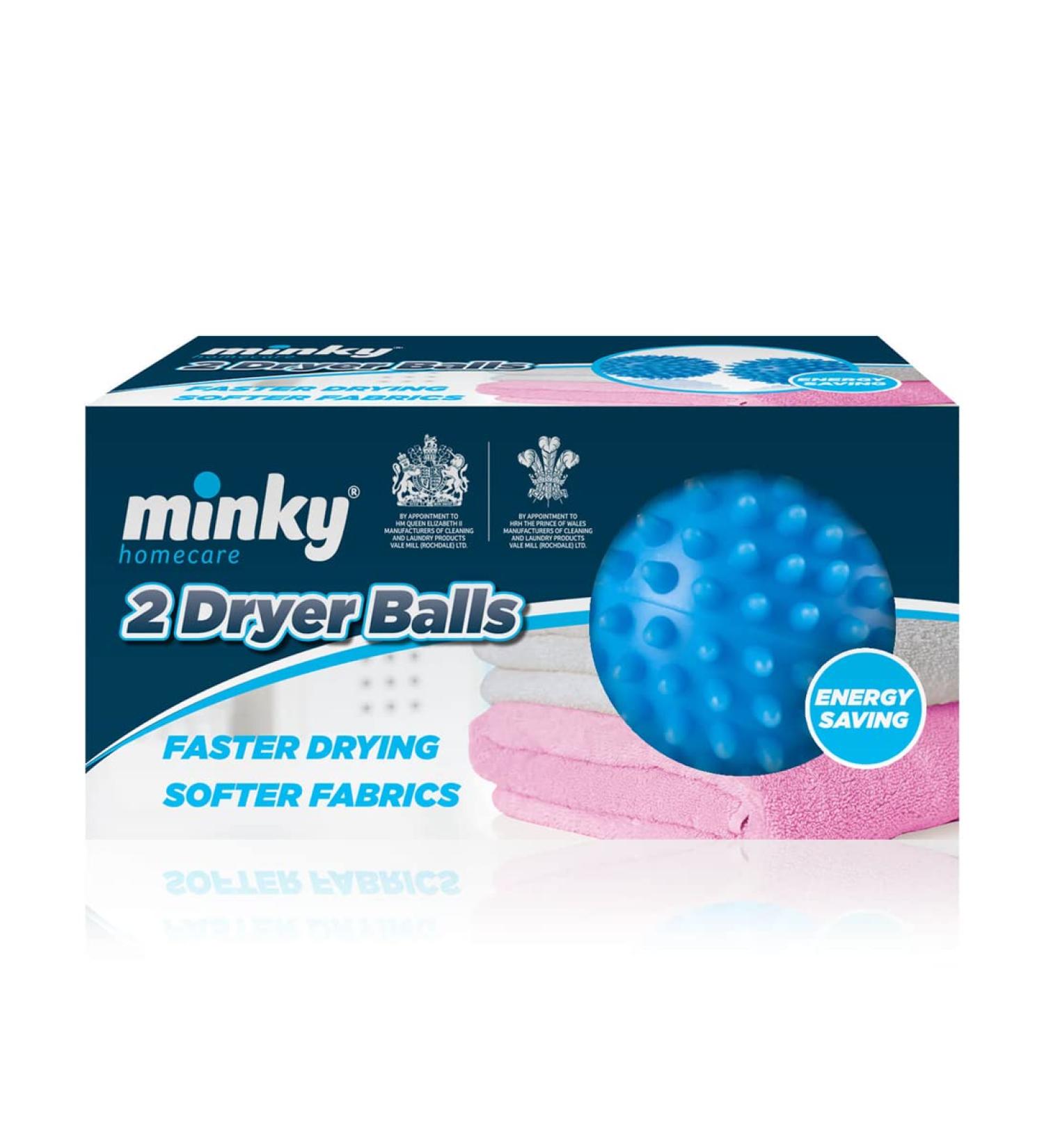 Minky Dryer Balls Pack of 2 Blue Laundry Balls for Tumble Dryer Reusable Laundry Balls Tumble Dryer Balls for Quick Drying Time Eco Friendly Softener Balls (Pack of 2) - Buy Online on GoSupps.com
