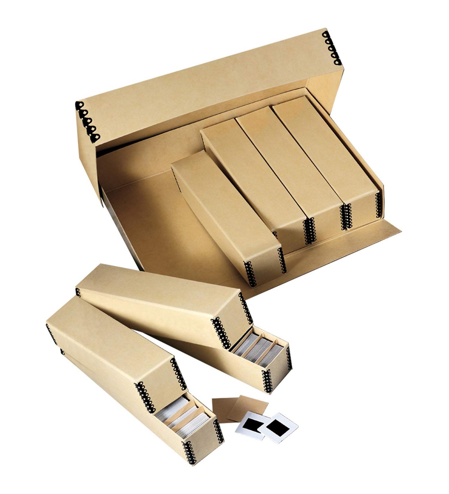 Lineco Archival Slide Storage Box 15.5x11.5x3 - Holds 840 Slides - Tan - 1 Pack - Buy Online on GoSupps.com