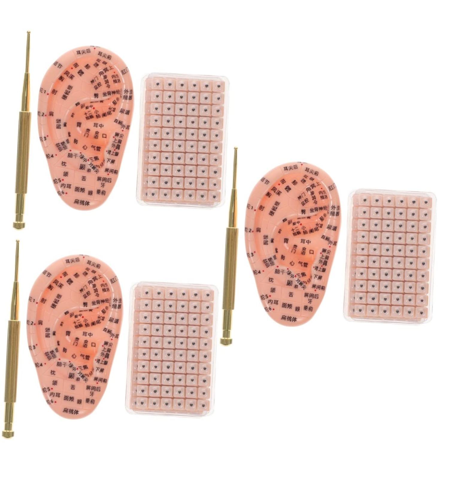 3 Sets Healifty Auricular Tools Kit - Ear Acupressure Point Sticker, Magnet, Beads Patch - Portable Silicone & Aluminum Alloy - Ear Pressure Relief - Assorted Colors - Buy Online on GoSupps.com