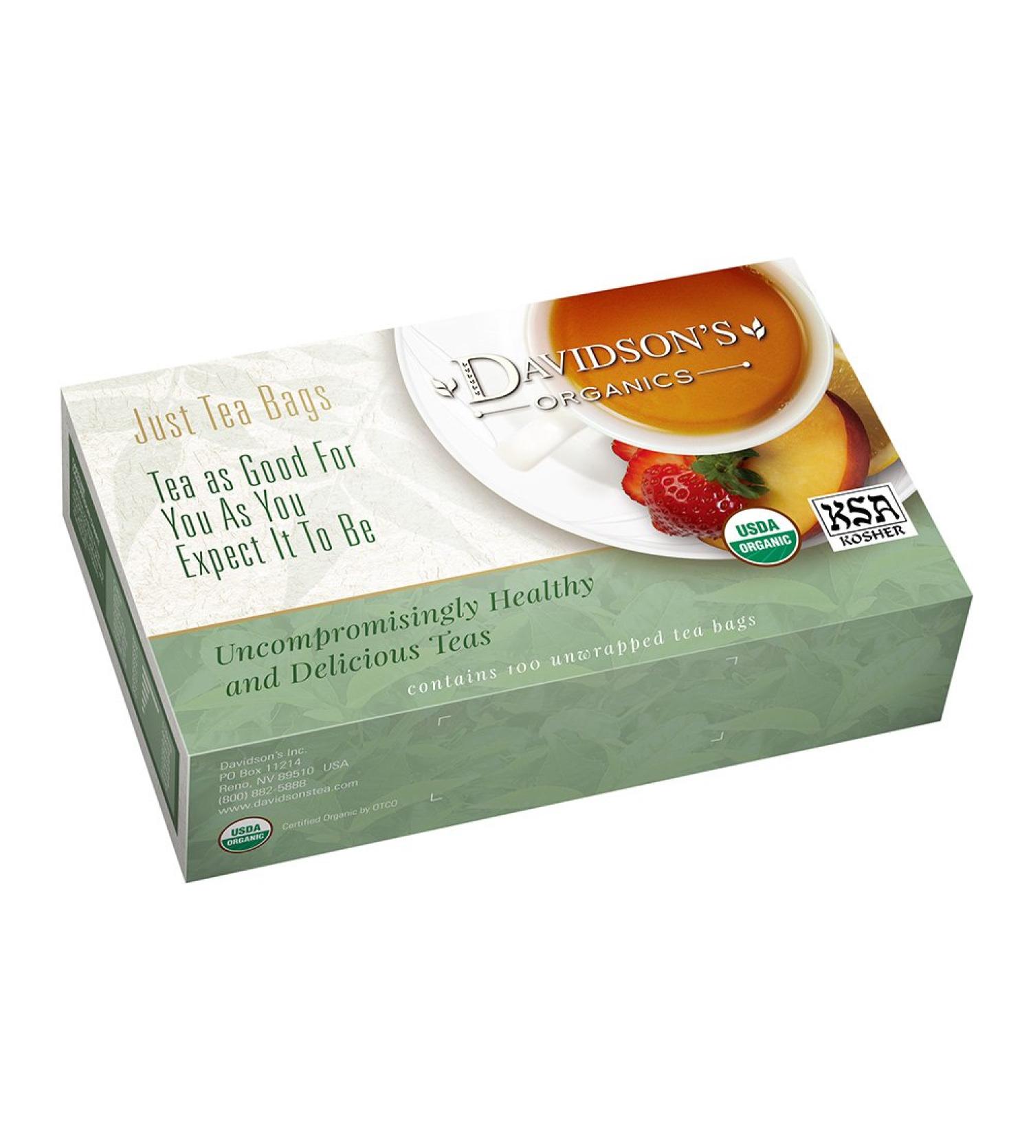 Davidson's Tea Bags, Organic South African Green Rooibos, 100 Count