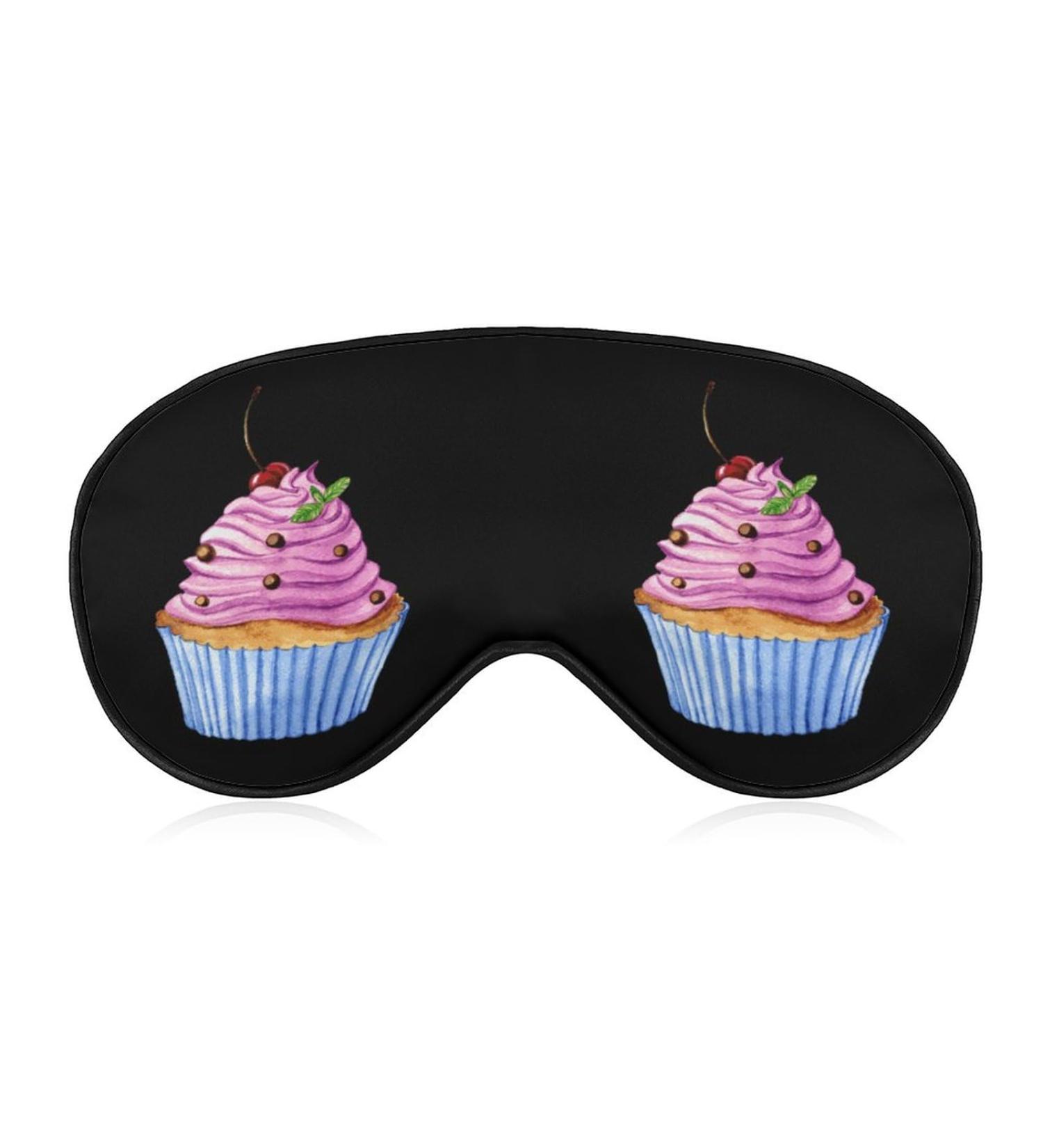 Watercolor Cupcake Sleep Mask | Adjustable Strap | Block Light for Men & Women - Buy Online on GoSupps.com