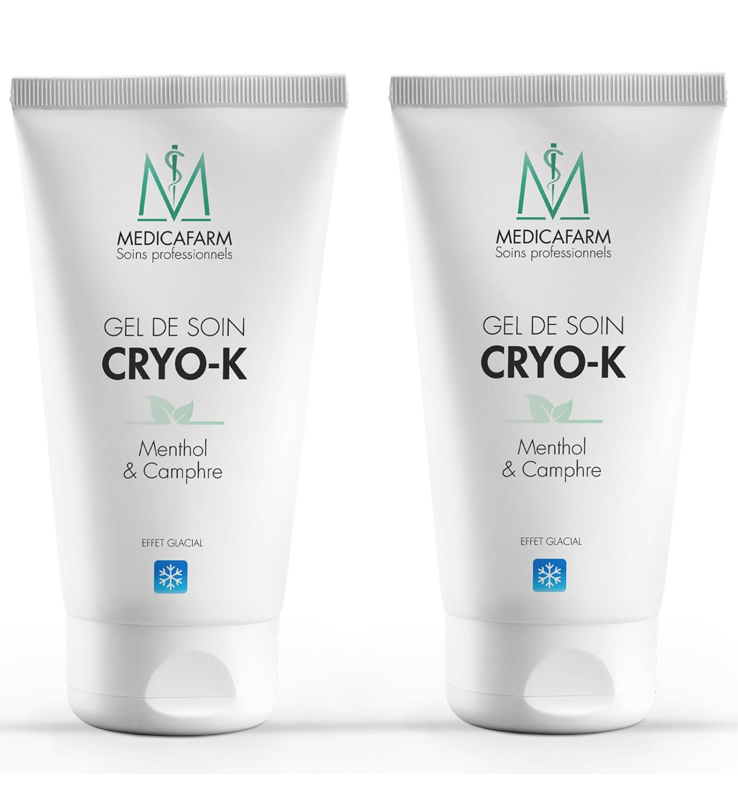 MEDICAFARM - Cryo-K care gel - "Intense cold effect" care gel - Menthol & Camphor - Paraben-free - Pack of 2 tubes 125 m - Buy Online on GoSupps.com