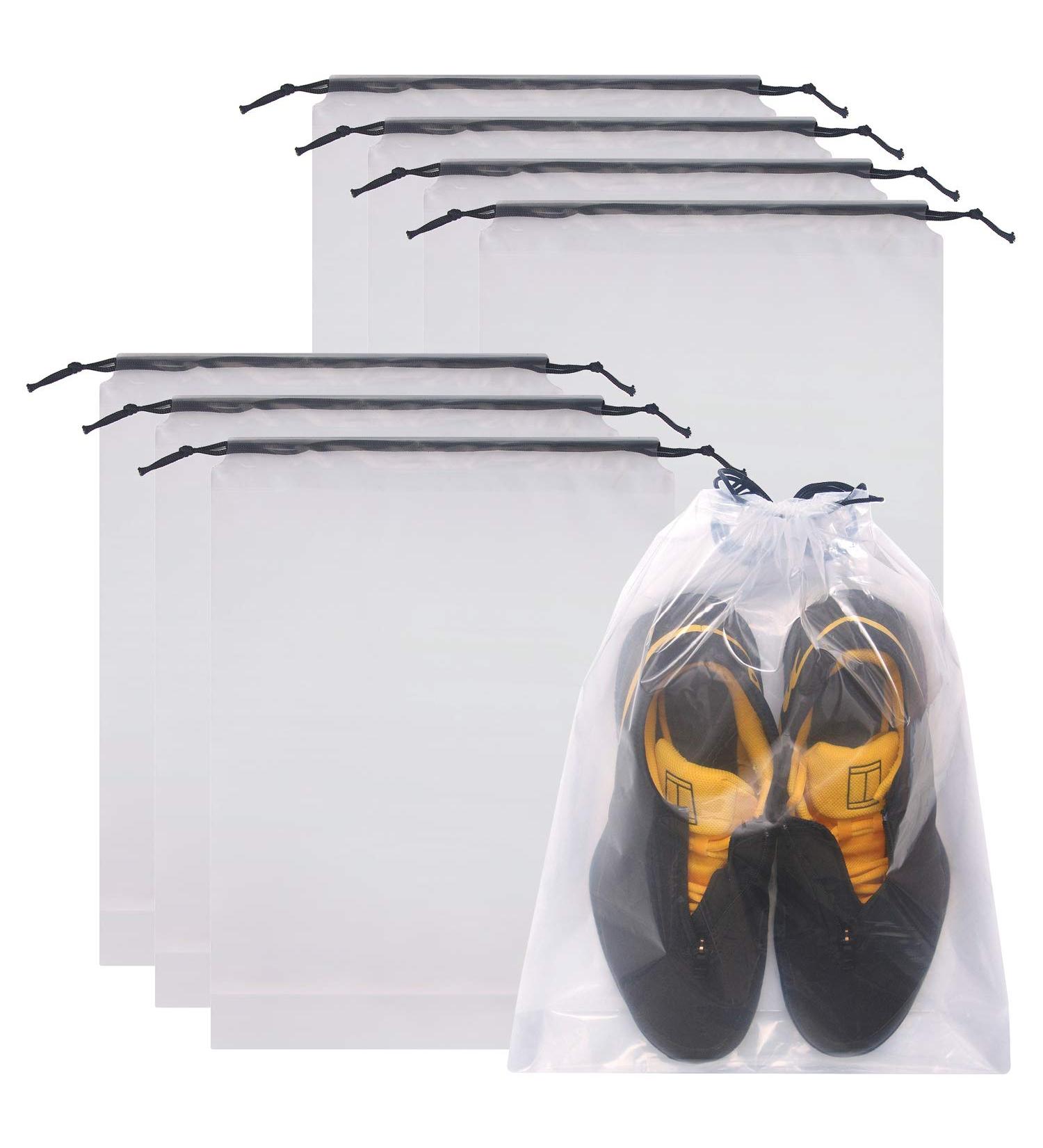 DIOMMELL Set of 8 Transparent Shoe Bags for Travel - Large Clear Plastic Storage Organizers for Men and Women - Buy Online on GoSupps.com