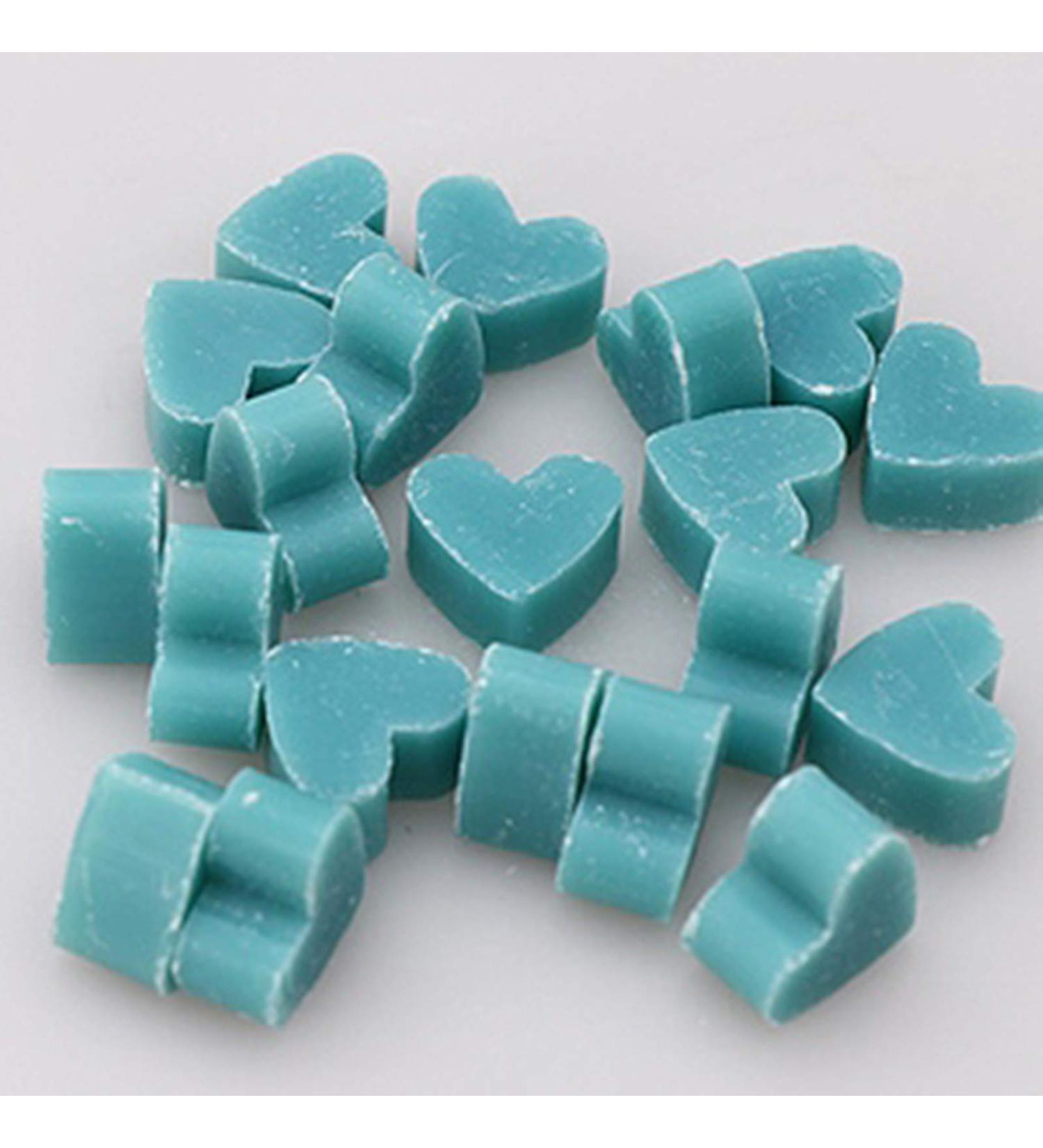 Florex Florex 50 x Mini Sheep's Milk Soap Heart Shaped Cornflower in Organza Bag