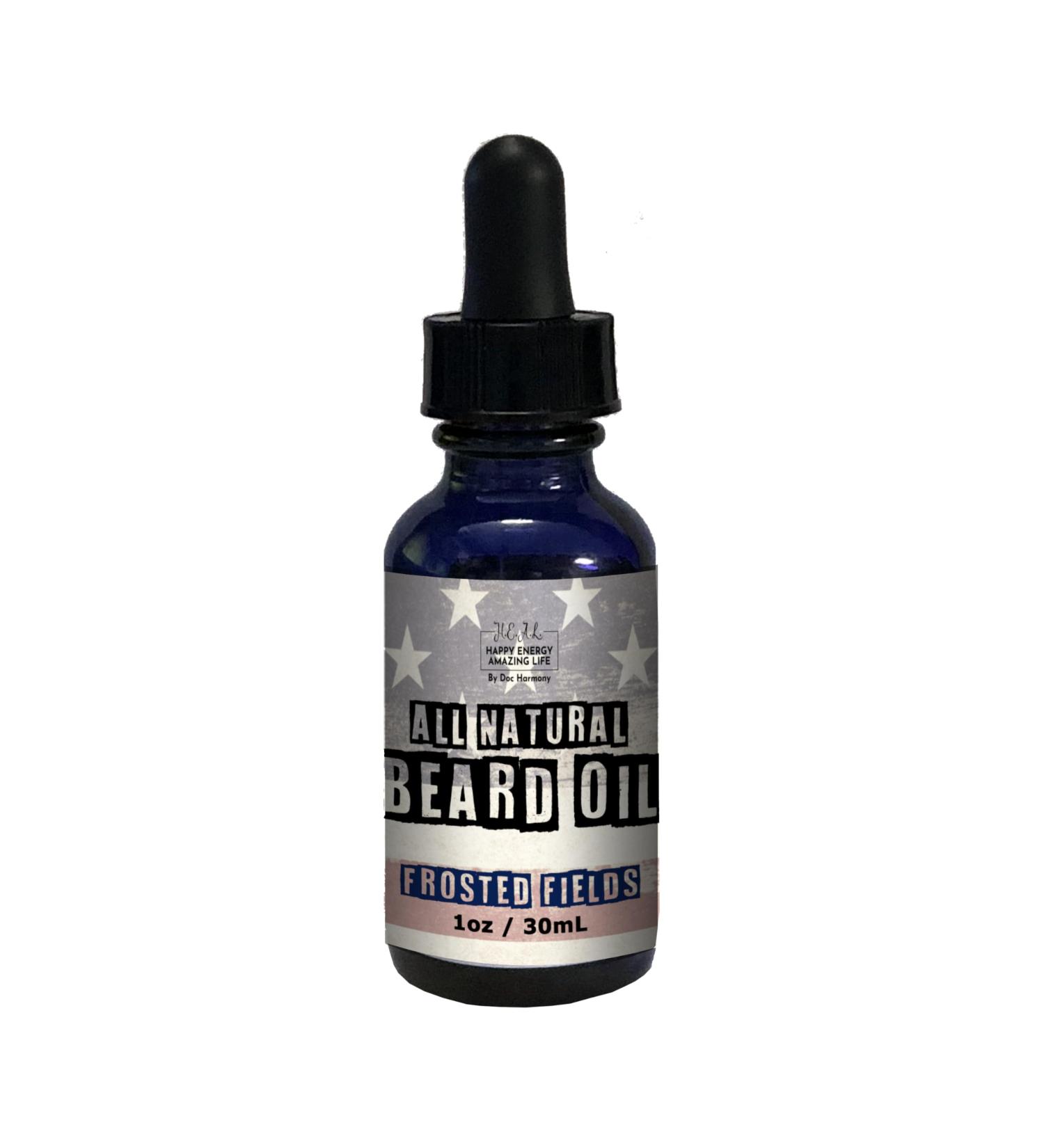 Frosted Fields Beard Oil for Men - 1 Oz (30ml) | Unique Beard Care & Support | International Shipping Available - Buy Online on GoSupps.com
