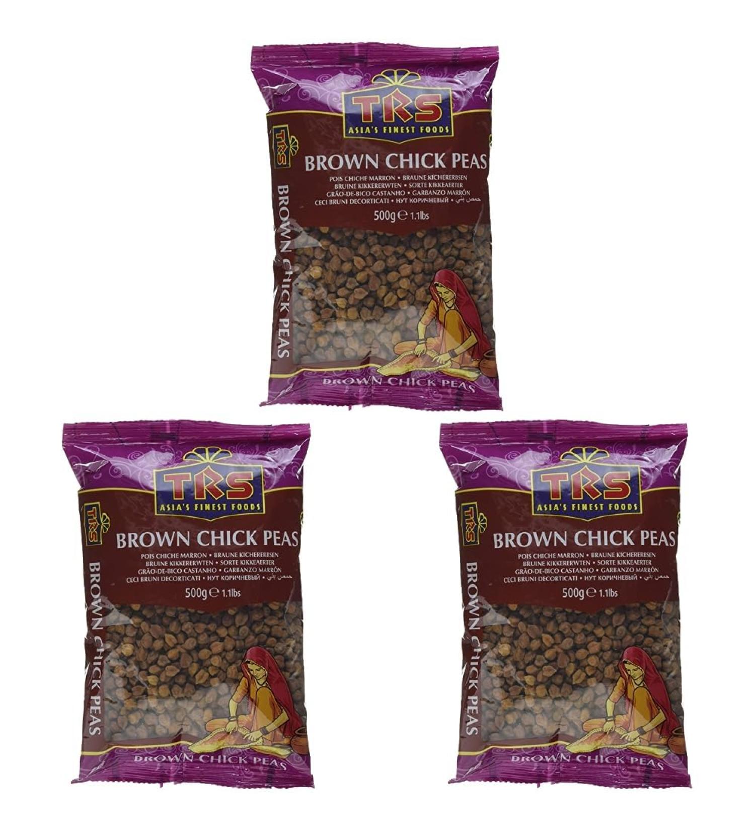 Buy TRS Brown Chickpeas - 1 x 500g (Pack of 3) - Premium Quality for International Shipping - Buy Online on GoSupps.com