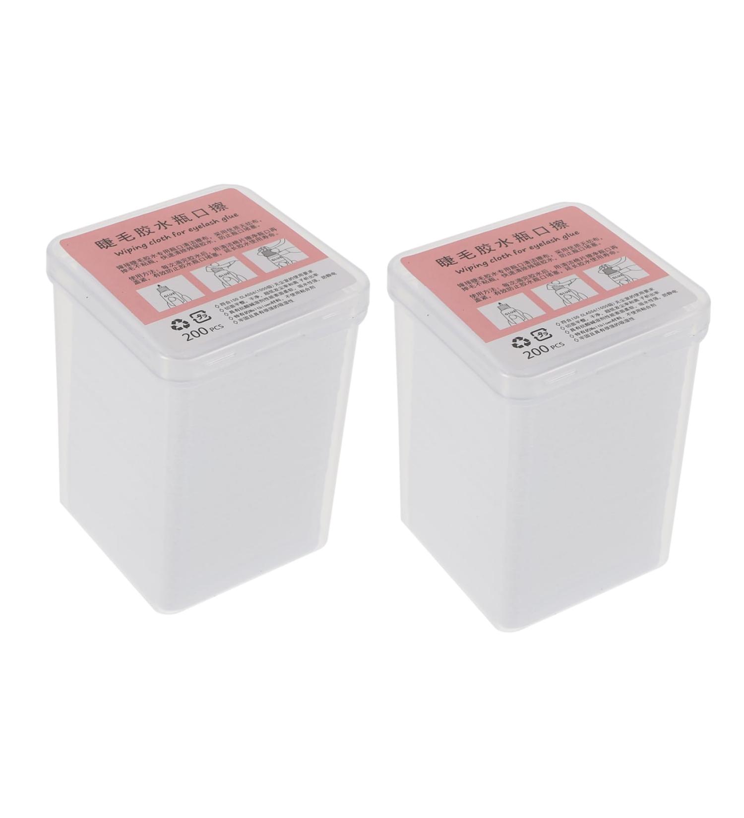 Didiseaon 2pcs Eyelash Extension Cleaning Pads - Effective Glue Remover Wipes & Tweezers for Perfect Eyelash Care - Buy Online on GoSupps.com