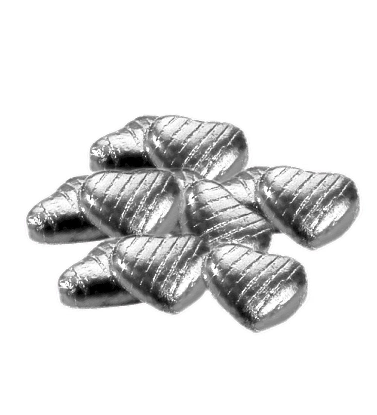 500g Foil Wrapped Chocolate Hearts - Silver