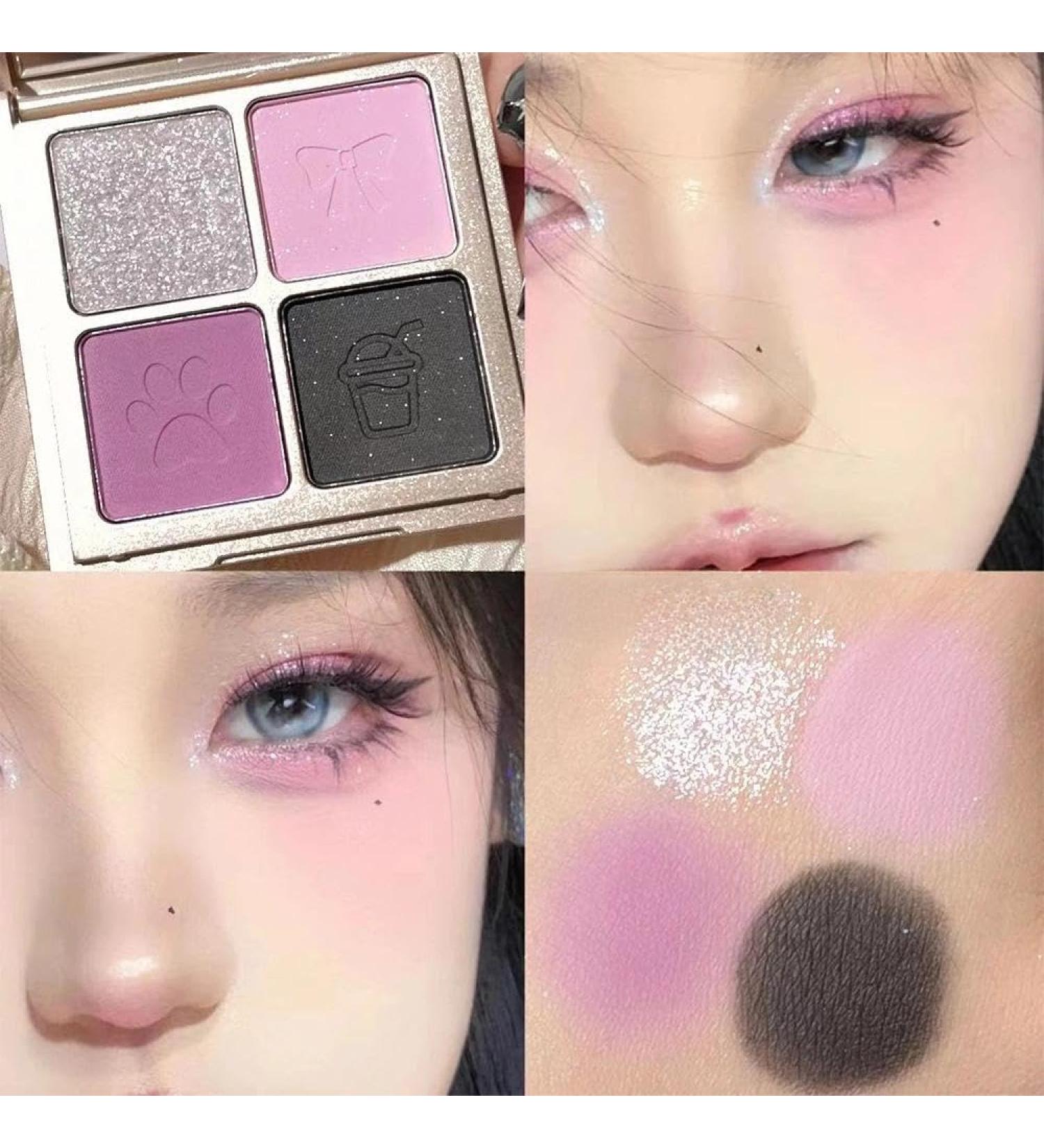Eyeshadow Velvety Pigmented Blendable Matte Metallic & Shimmer Finishes Creamy Formula Four Way Quad Eye Shadow Palette (4) - Buy Online on GoSupps.com