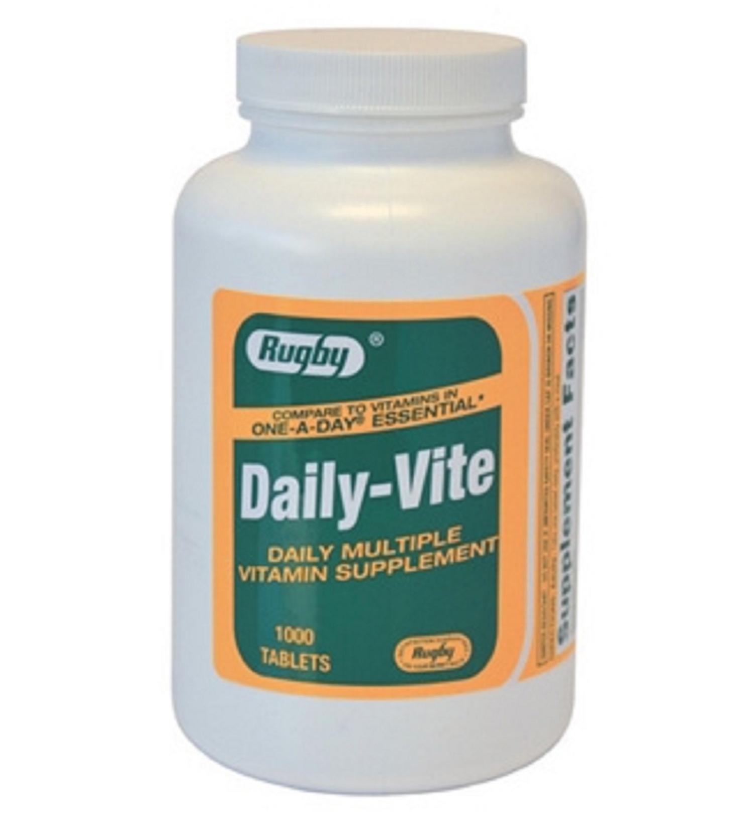 DAILY VITE TAB ASCORBIC ACID-60 MG Red 1000 TABLETS UPC 005363547100