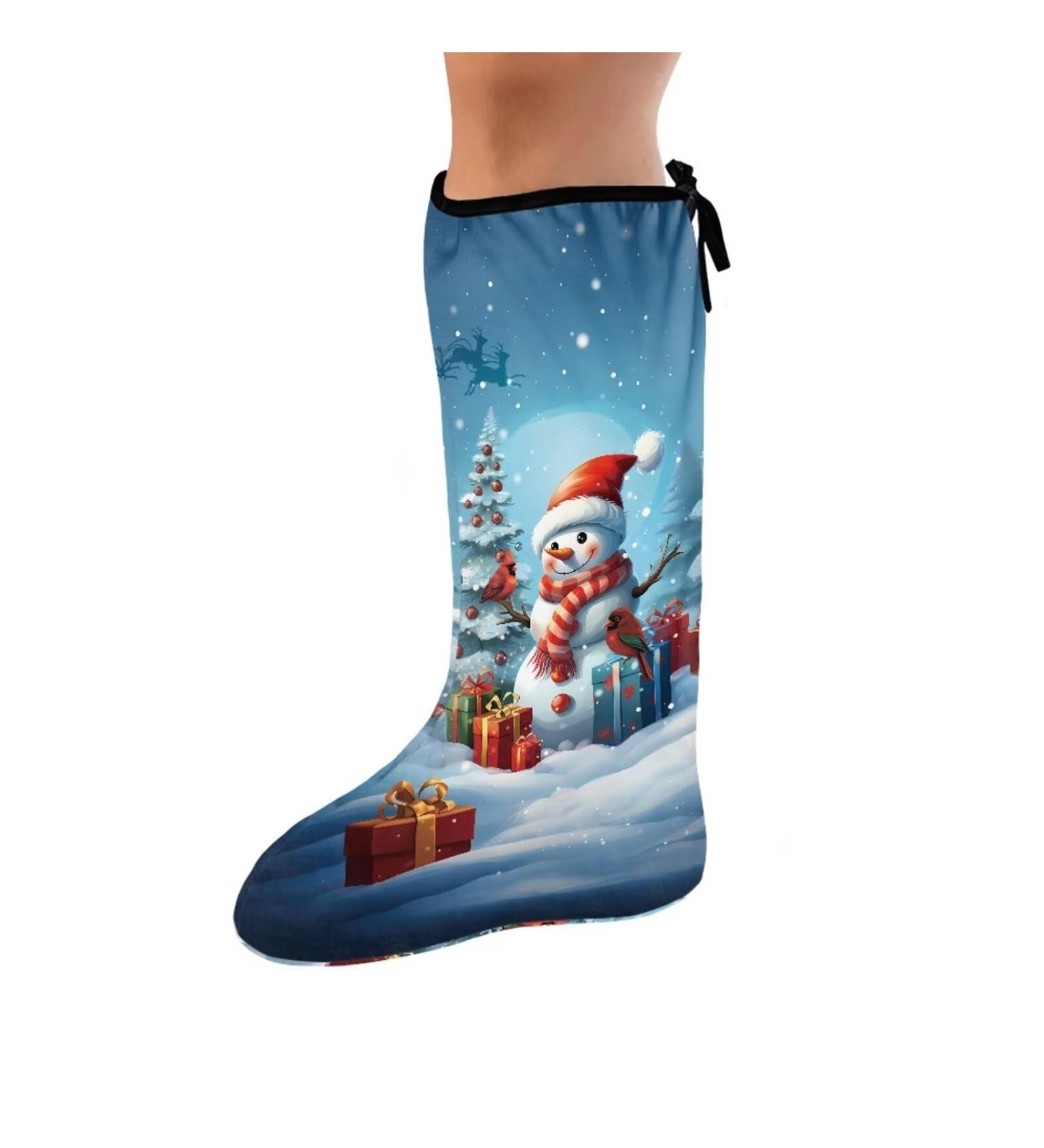 LED Back Christmas Cast Cover - Cute Snowman Design Multisize Red Foot & Leg Protectors Lightweight & Scratch Resistant - Perfect Holiday Decorations - Buy Online on GoSupps.com