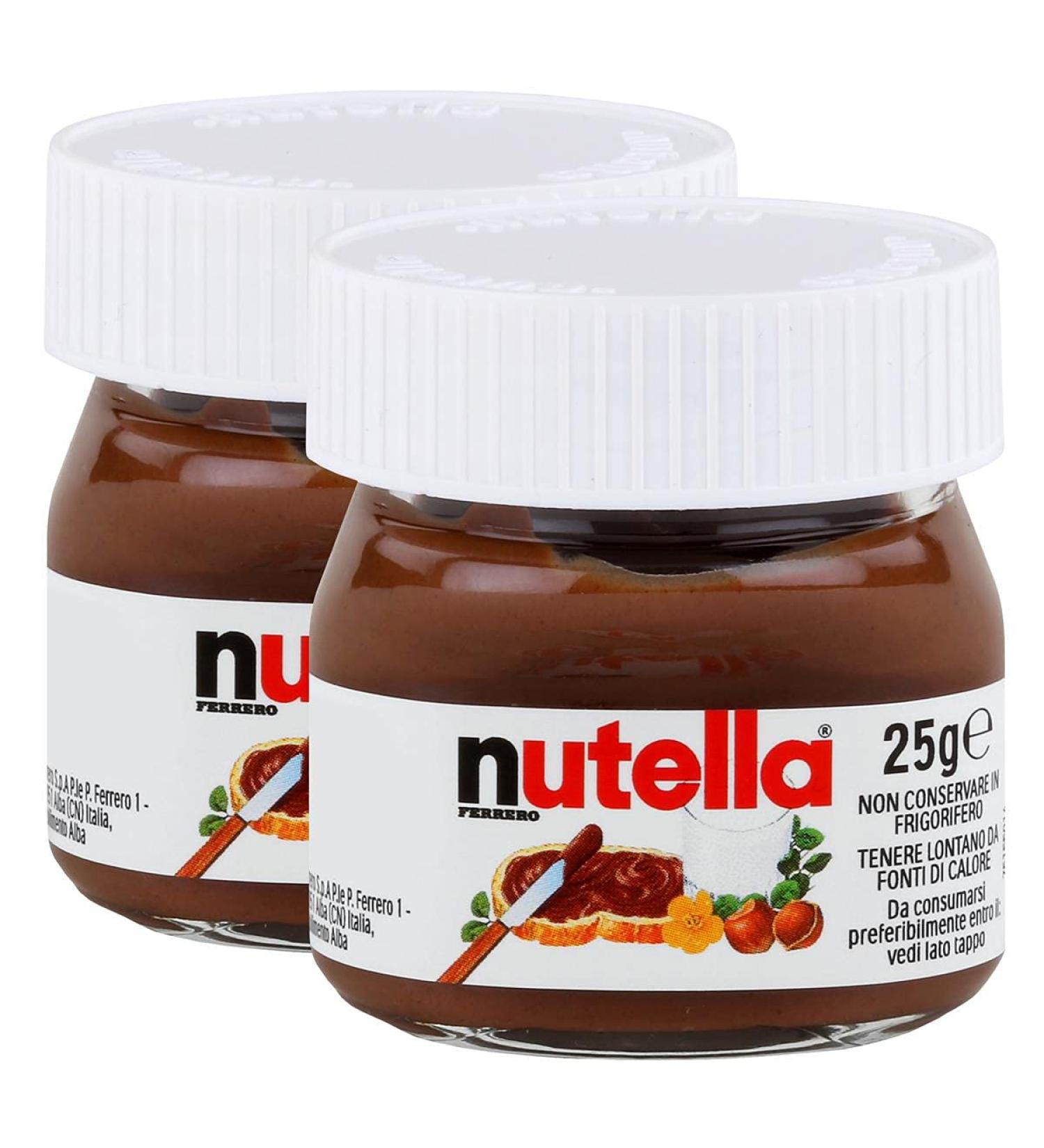 Ferrero Nutella Small Mini Design Jar Set of 2 25 g Bread Spread Nut Nougat Spread Chocolate Spread - Buy Online on GoSupps.com