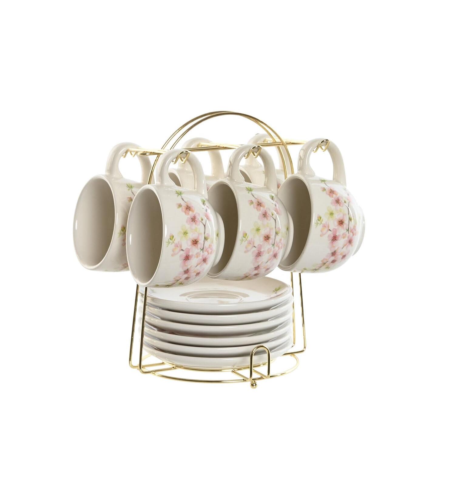  AlexandreHouse Almendor Cafe Set of 6 Metal Domomite 20 x 18 x 20 180 ml - Buy Online on GoSupps.com