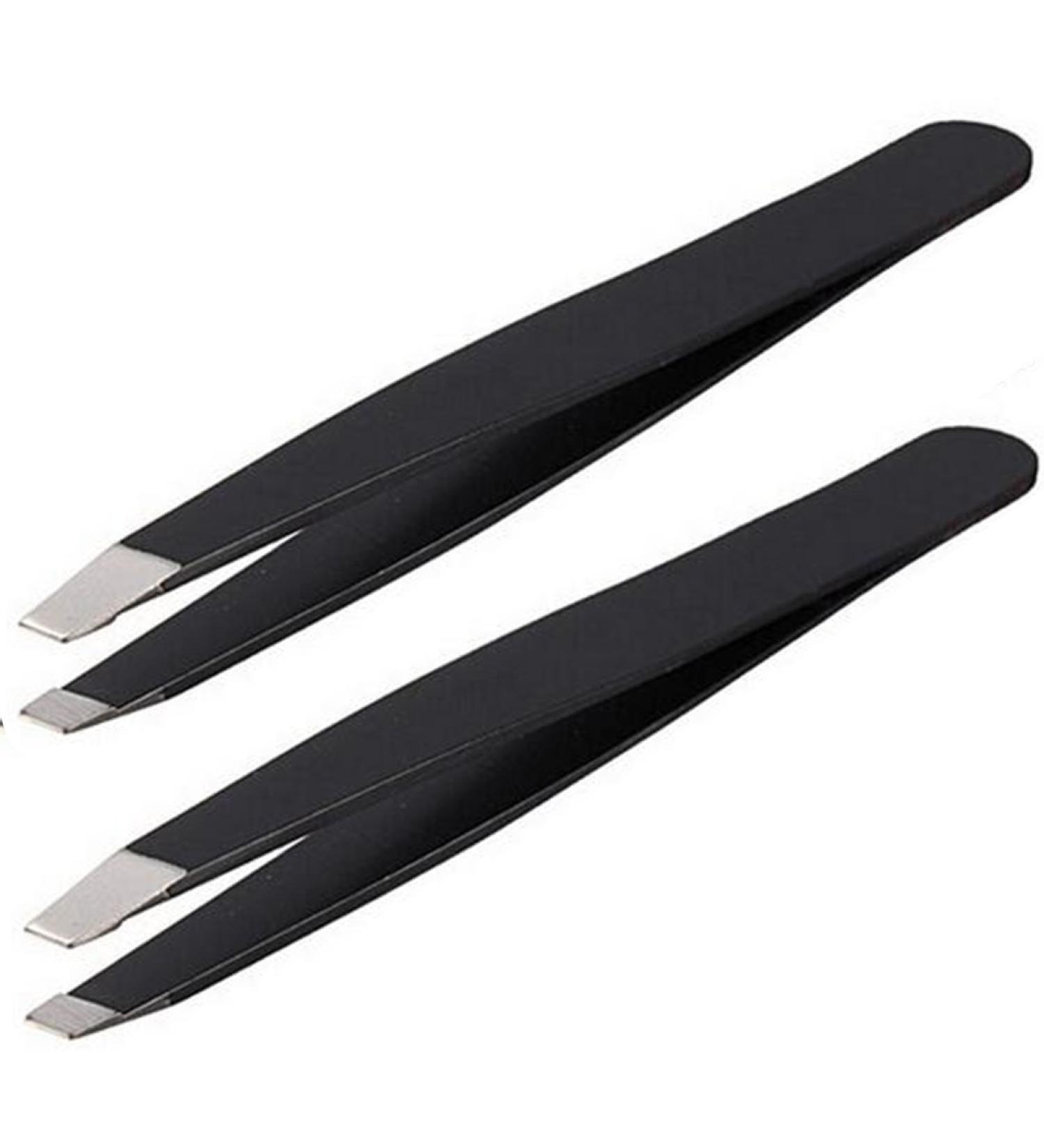 2pcs Stainless Steel Eyebrow & Nose Hair Tweezers Set | Precision Hair Removal Tool for Women | International Shipping - Buy Online on GoSupps.com