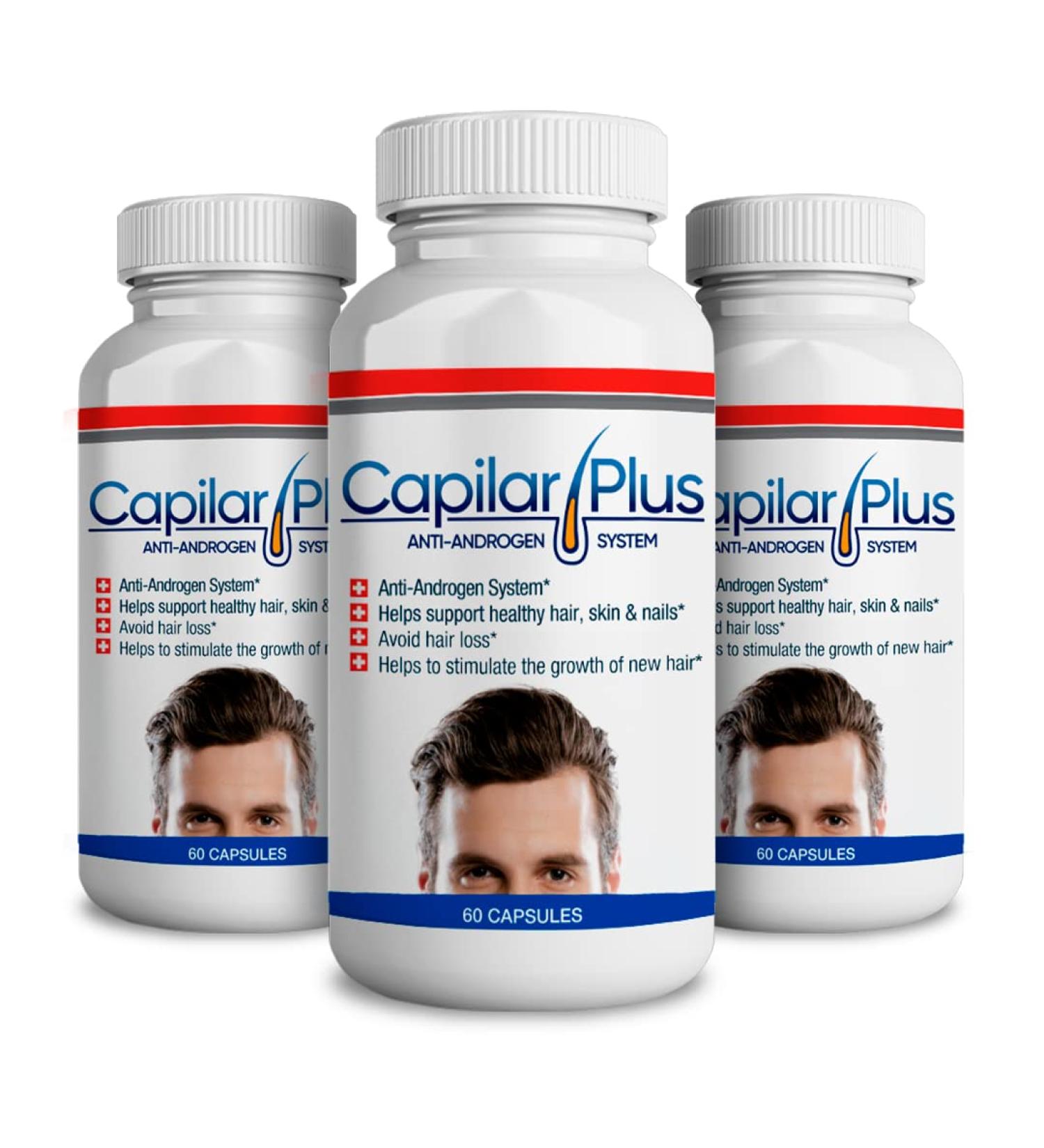 Capilar Plus Hair Growth Supplement | Anti-Androgen System for Hair Loss Treatment | Healthy Skin Hair & Nails - 60 Count - Buy Online on GoSupps.com
