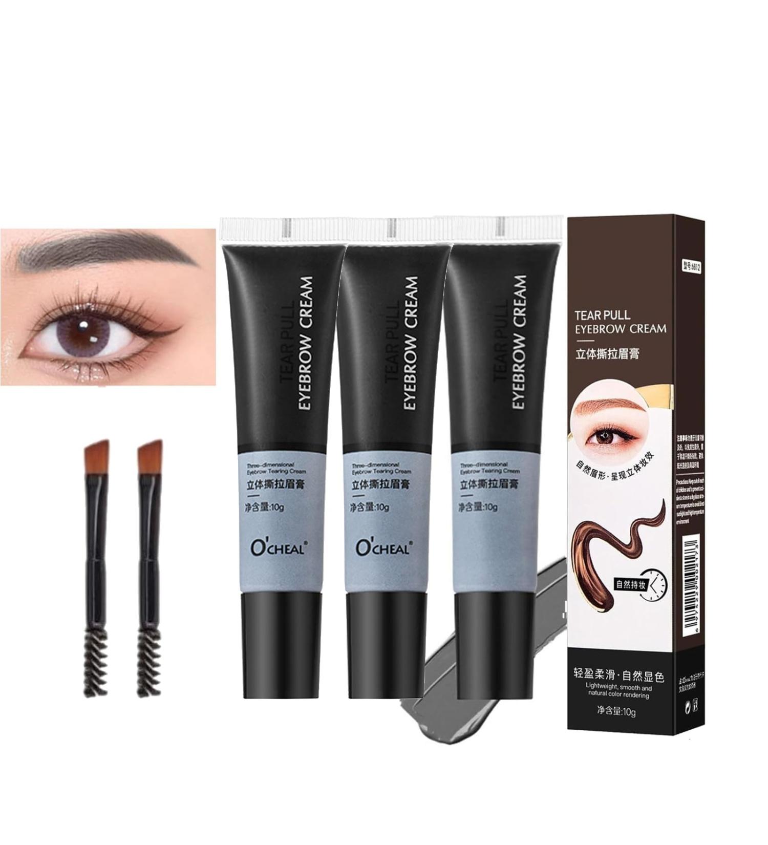  Zynewa Eyebrow Gels Peel Off with Brush Eyebrow Tattoo Gel Semi-Permanent Eyebrow Tattoo Gel Waterproof Paint Fast Color Waterproof Makeup Long Lasting Waterproof Makeup (04#Grey) - Buy Online on GoSupps.com