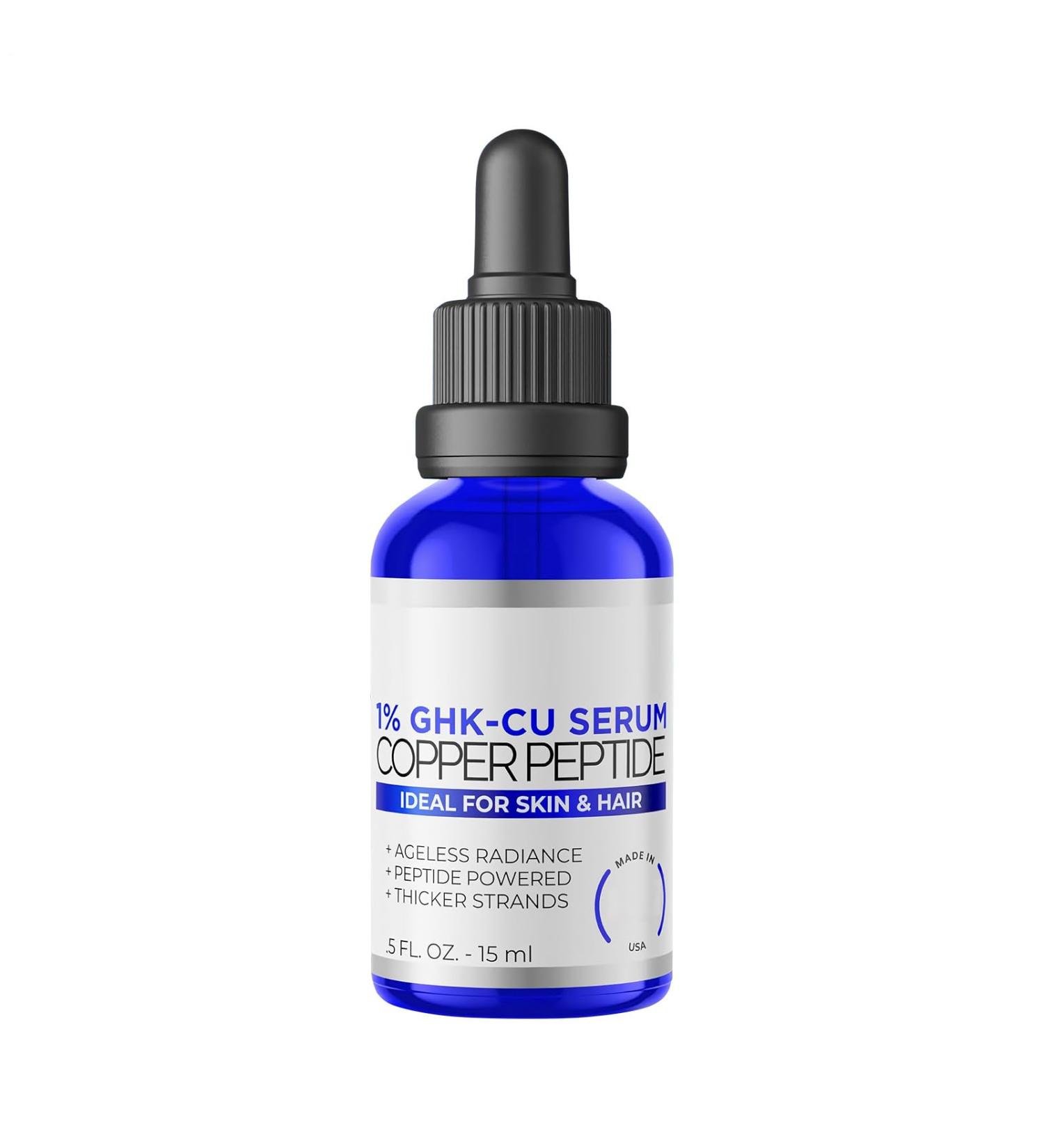 Renforcement des cheveux texture absorption rapide 15 ml s rum aux peptides de cuivre s rum booster avec compte-gouttes formule liquide pour les amateurs de soins de la peau occup s - Buy Online on GoSupps.com
