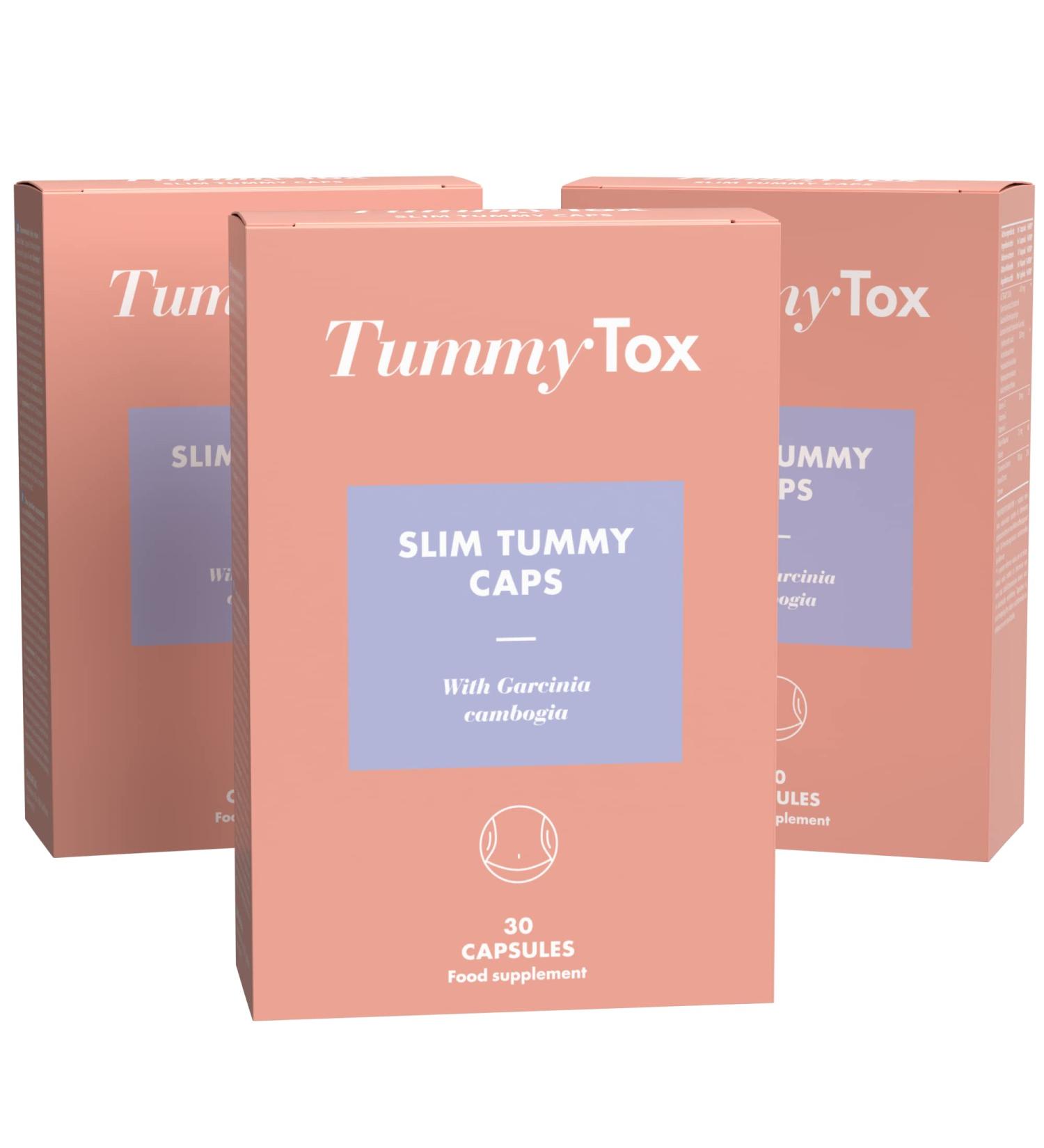 Shop Slim Tummy Caps - 417 mg Garcinia Cambogia with Extra Vitamin C & Chromium - 90 Capsules for 90 Days - Global Shipping | TummyTox - Buy Online on GoSupps.com