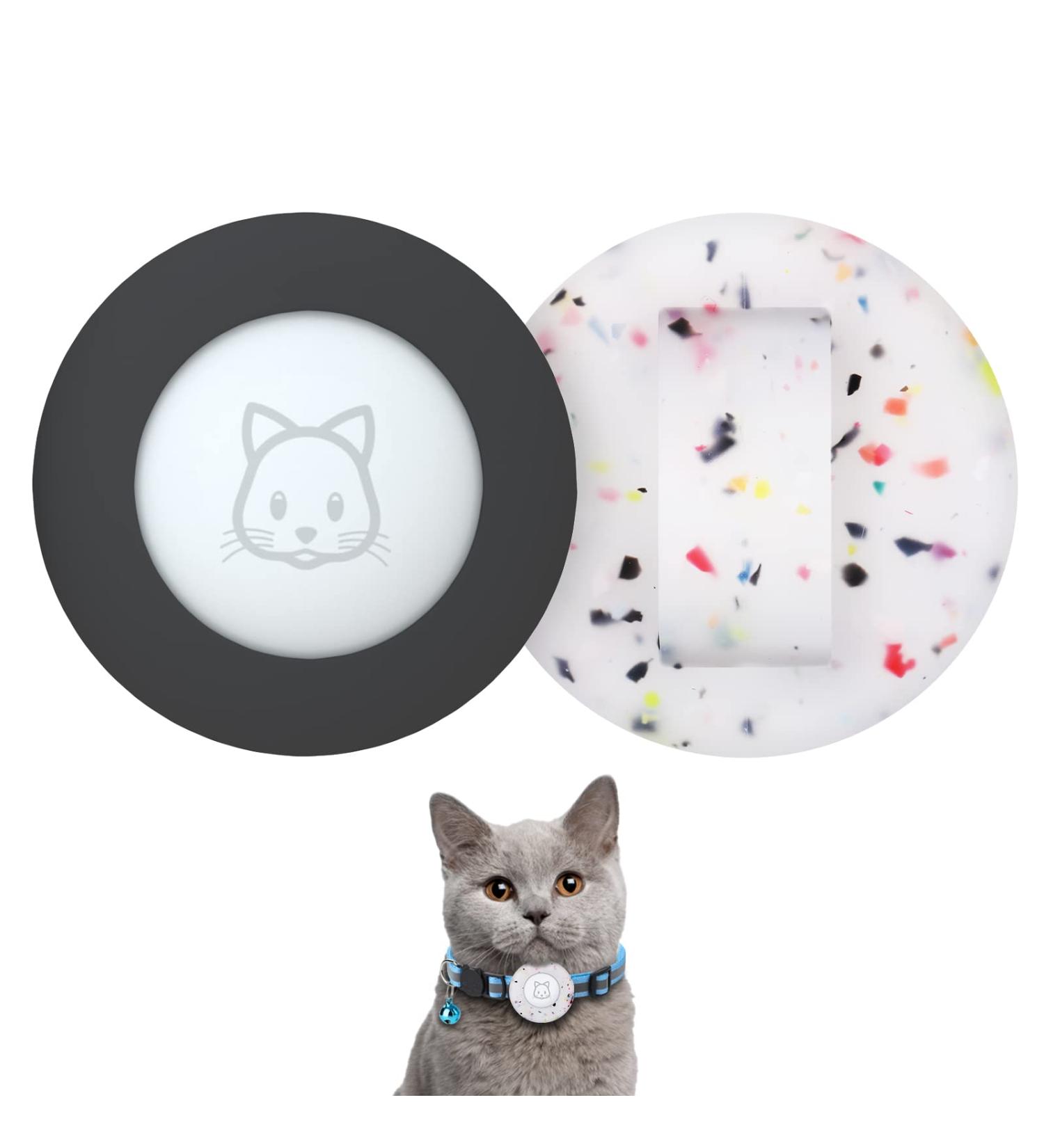 2022 Airtag Cat Necklace Holder - Waterproof 2-Pack for Apple Airtag | Small Cat Neck Band Protector in Black & Translucent - Buy Online on GoSupps.com
