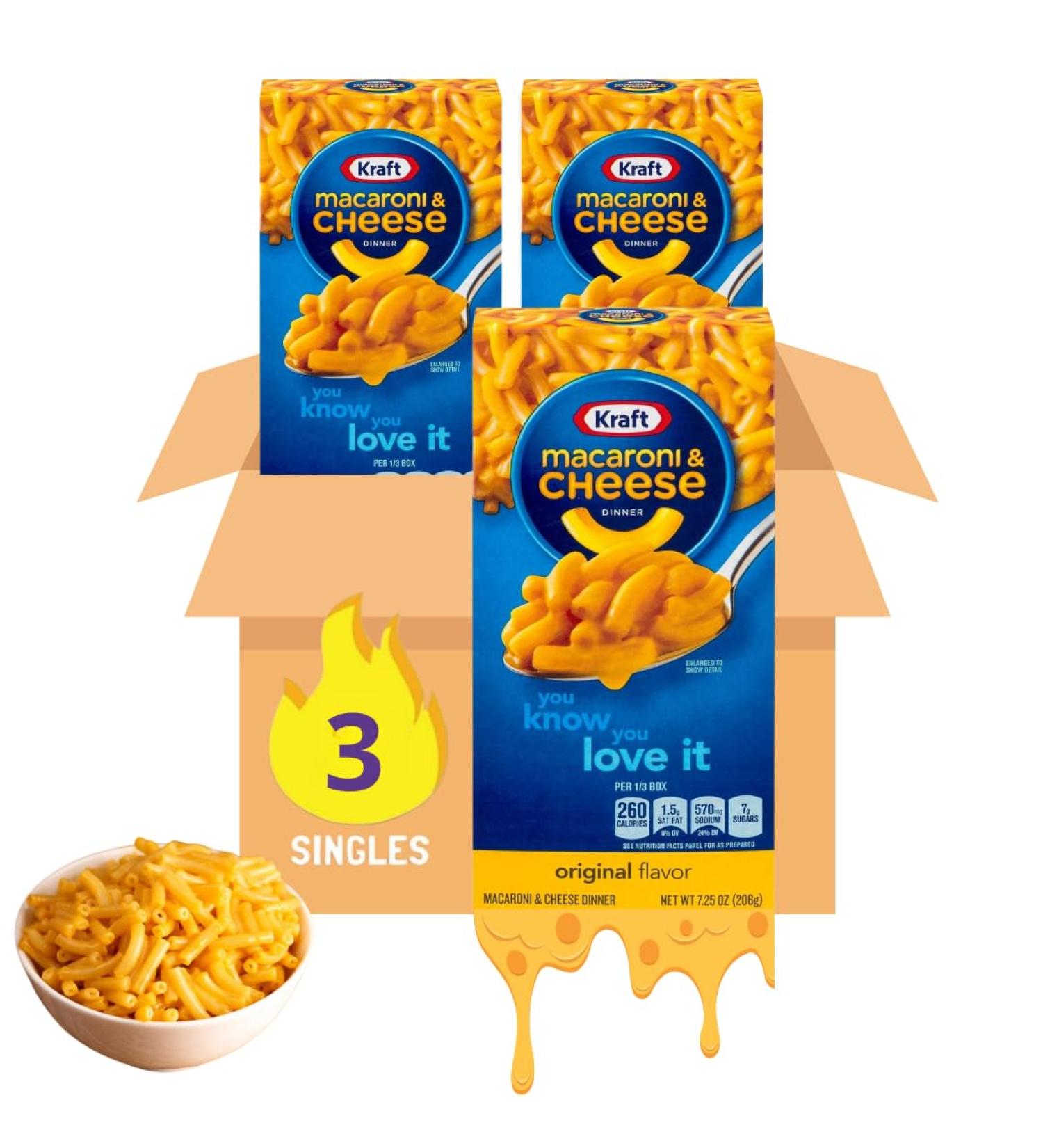 Power Macaroni and Cheese Classic 3-Pack X 206G-Fast meal cheesy macaroni family-friendly simple preparation classic taste-comfort food for every day