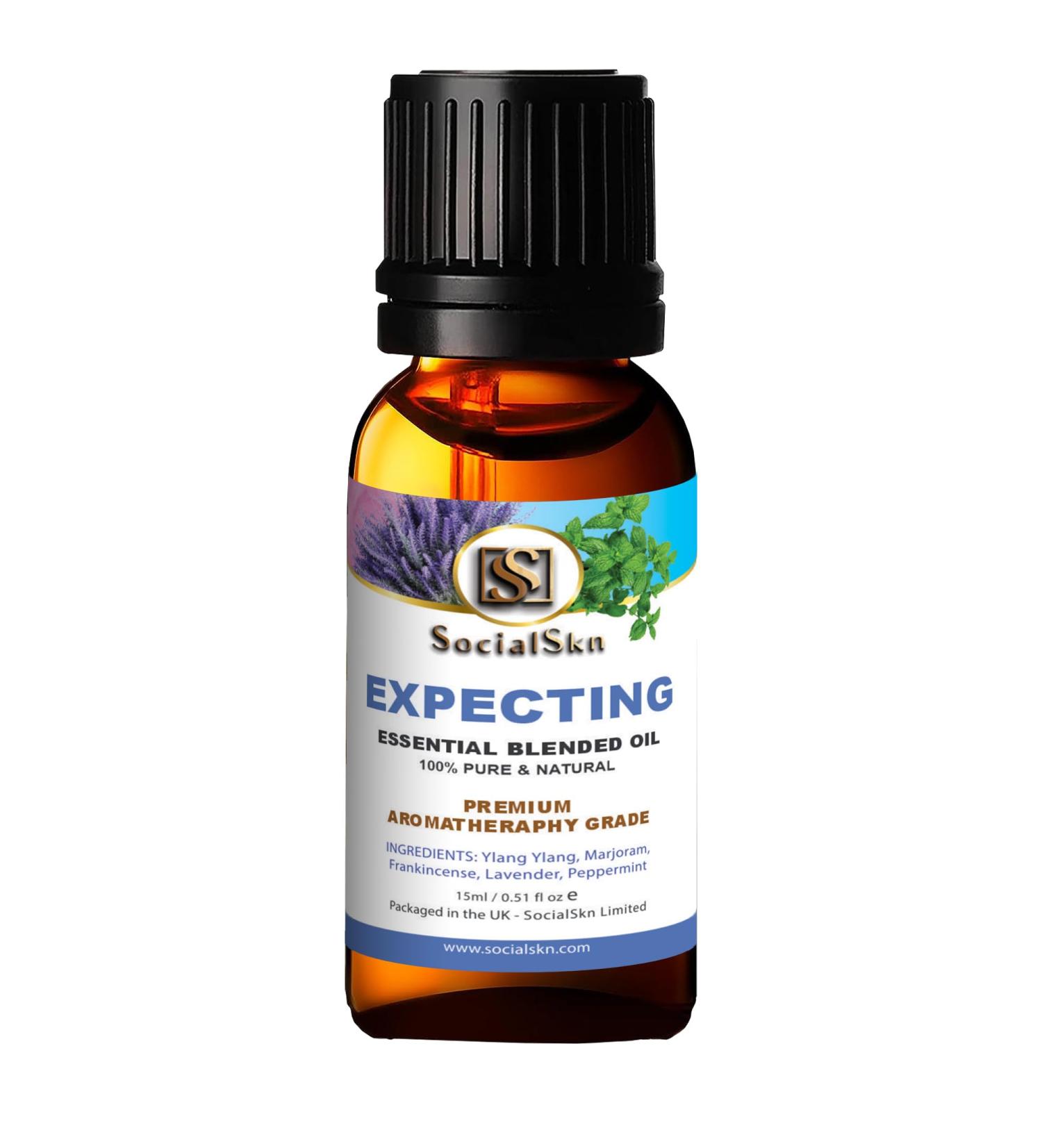  SocialSkn Expecting Blend Essential Oils for Diffusers for Home (15ml) - Pregnancy Essentials Gifts for Mom - Pregnancy Oil Blend - Perfect for Diffusers and Oils - Buy Online on GoSupps.com