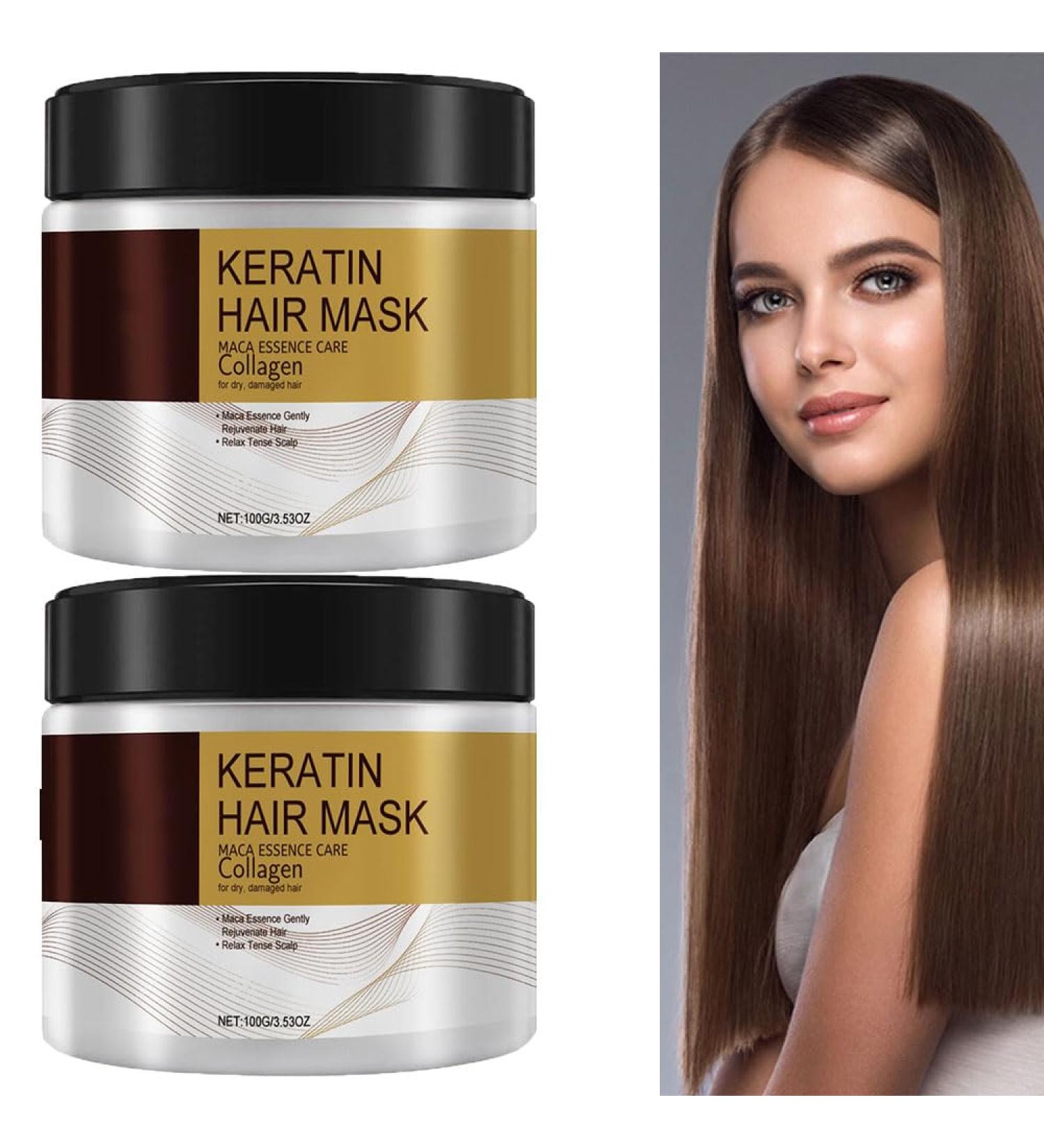 100ml Collagen Hair Treatment & Mask - Deep Repair Argan Oil Keratin Essence | 2PC for Soft Healthy Hair - Buy Online on GoSupps.com
