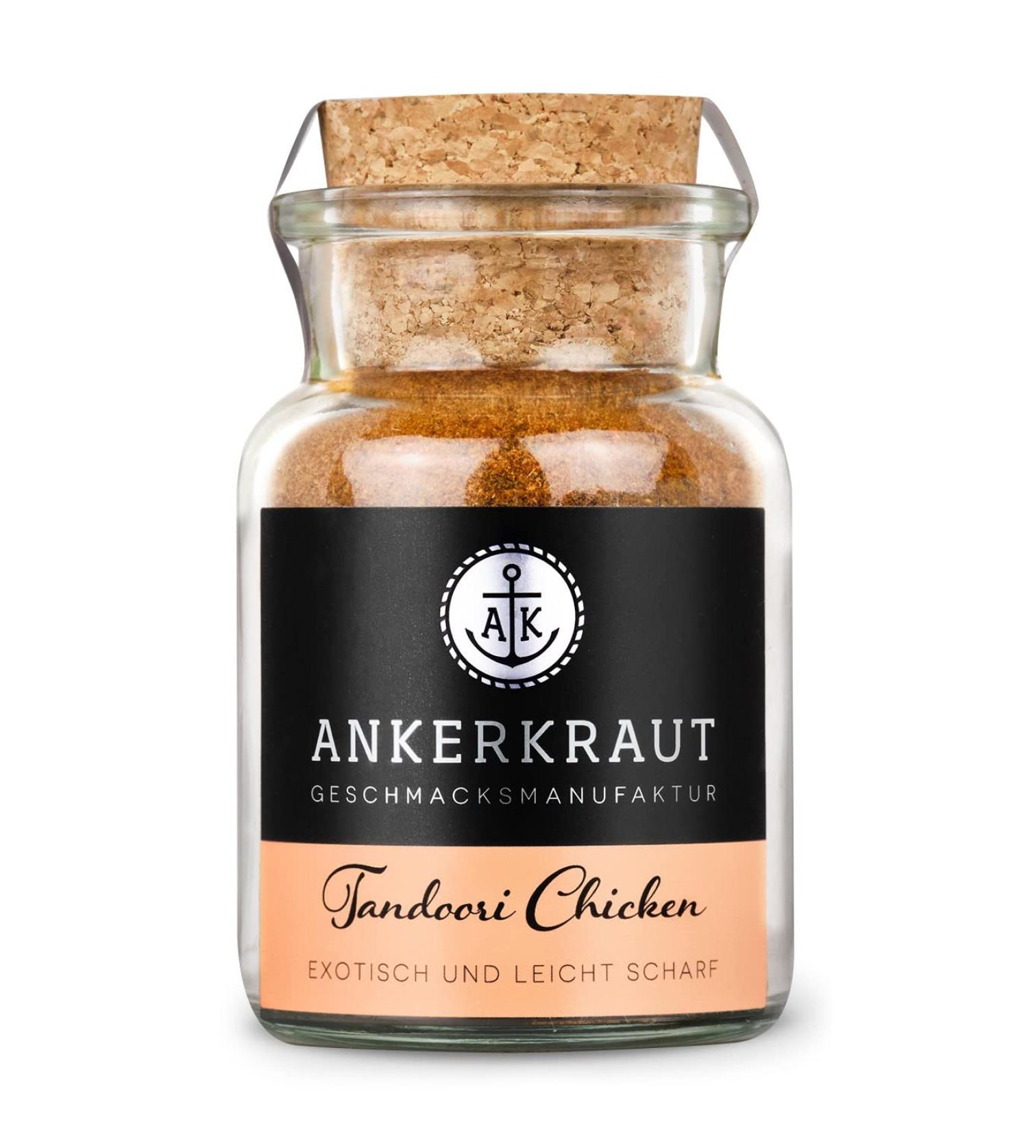 Ankerkraut Tandoori Chicken Spice Mix - Authentic 85g Cork Glass | Perfect for Chicken Dishes - International Shipping Available - Buy Online on GoSupps.com