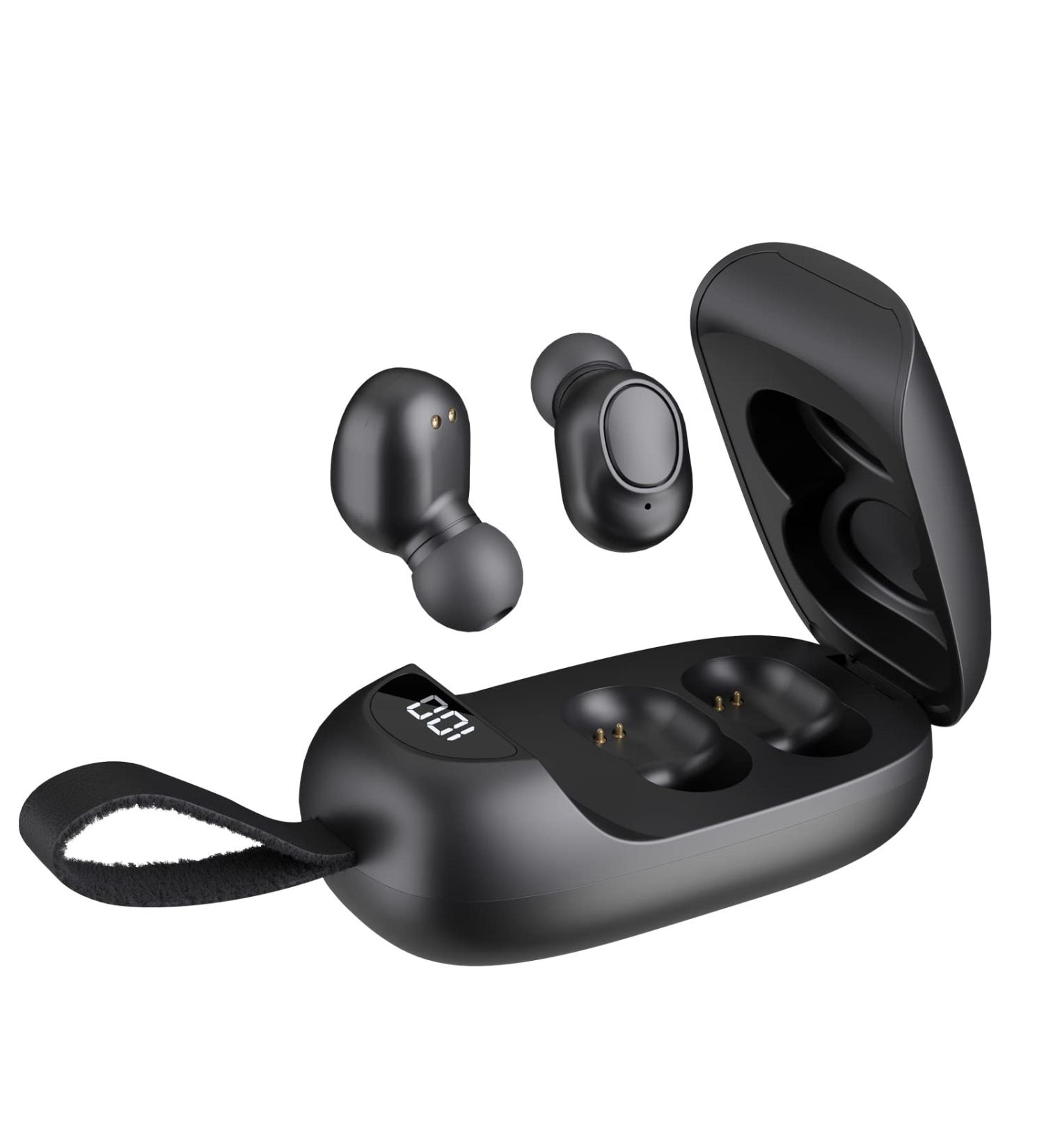 Rechargeable Digital Hearing Aids for Seniors with LED Display and Charging Case - Black - Buy Online on GoSupps.com