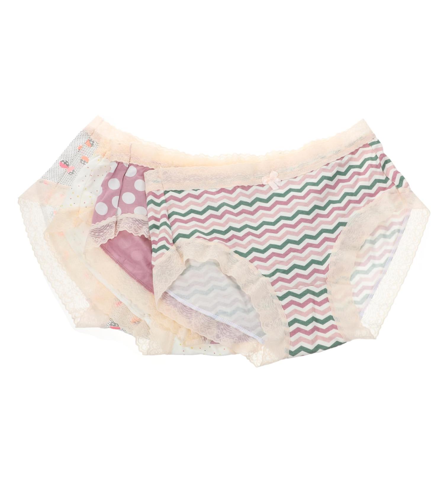 Orfofe Women's 4-Piece Printed Breathable Briefs - Low Waist Comfortable Underwear Gifts - Buy Online on GoSupps.com