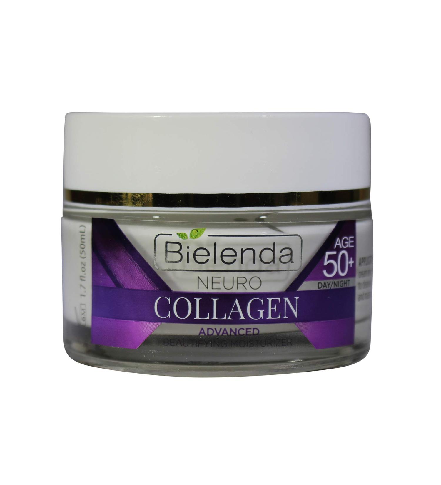 BIELENDA Neuro Collagen 3 Peptide Moisturizer with Vitamin C & E - Age 50+ Advanced Day/Night Cream - 1.7 FL OZ - Anti-Aging Hydration for Mature Skin - Buy Online on GoSupps.com