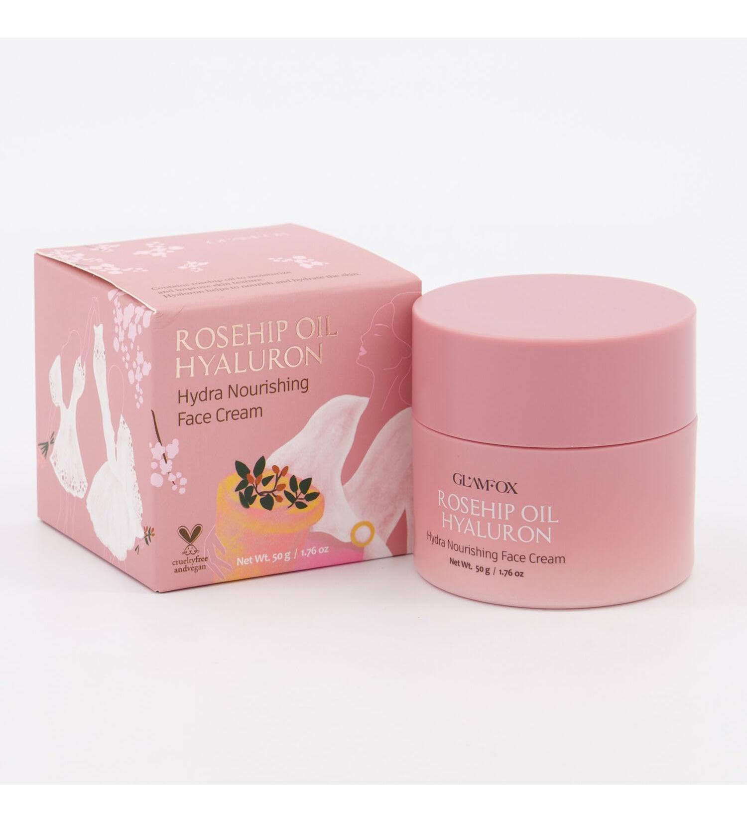 GLAMFOX Rosehip Oil Hyaluron Hydra Nourishing Face Cream | 50g | K-Beauty