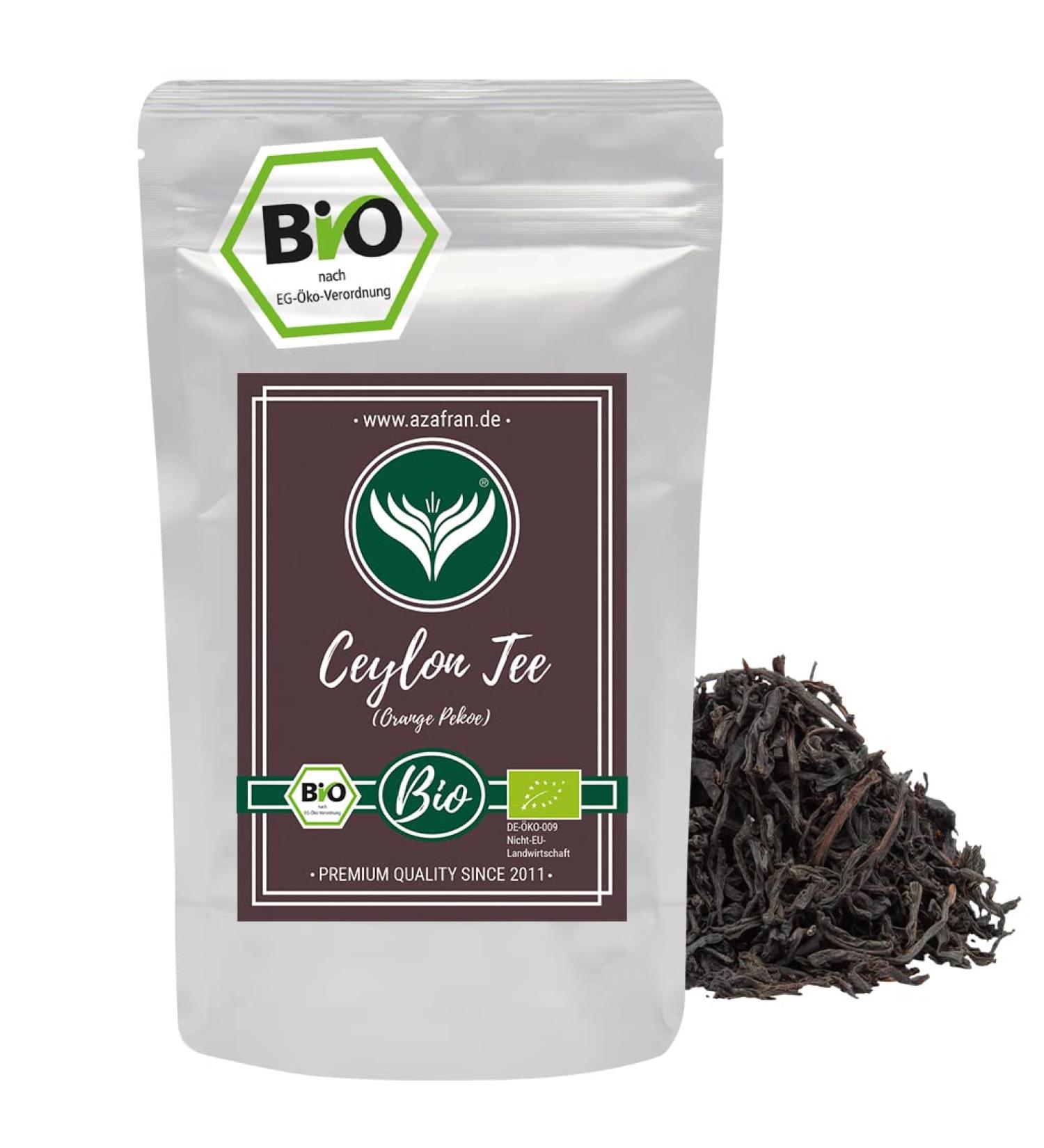 Buy ORGANIC Ceylon Tea OP (Orange Pekoe) - Premium Loose Black Tea from Sri Lanka | 250g - Buy Online on GoSupps.com
