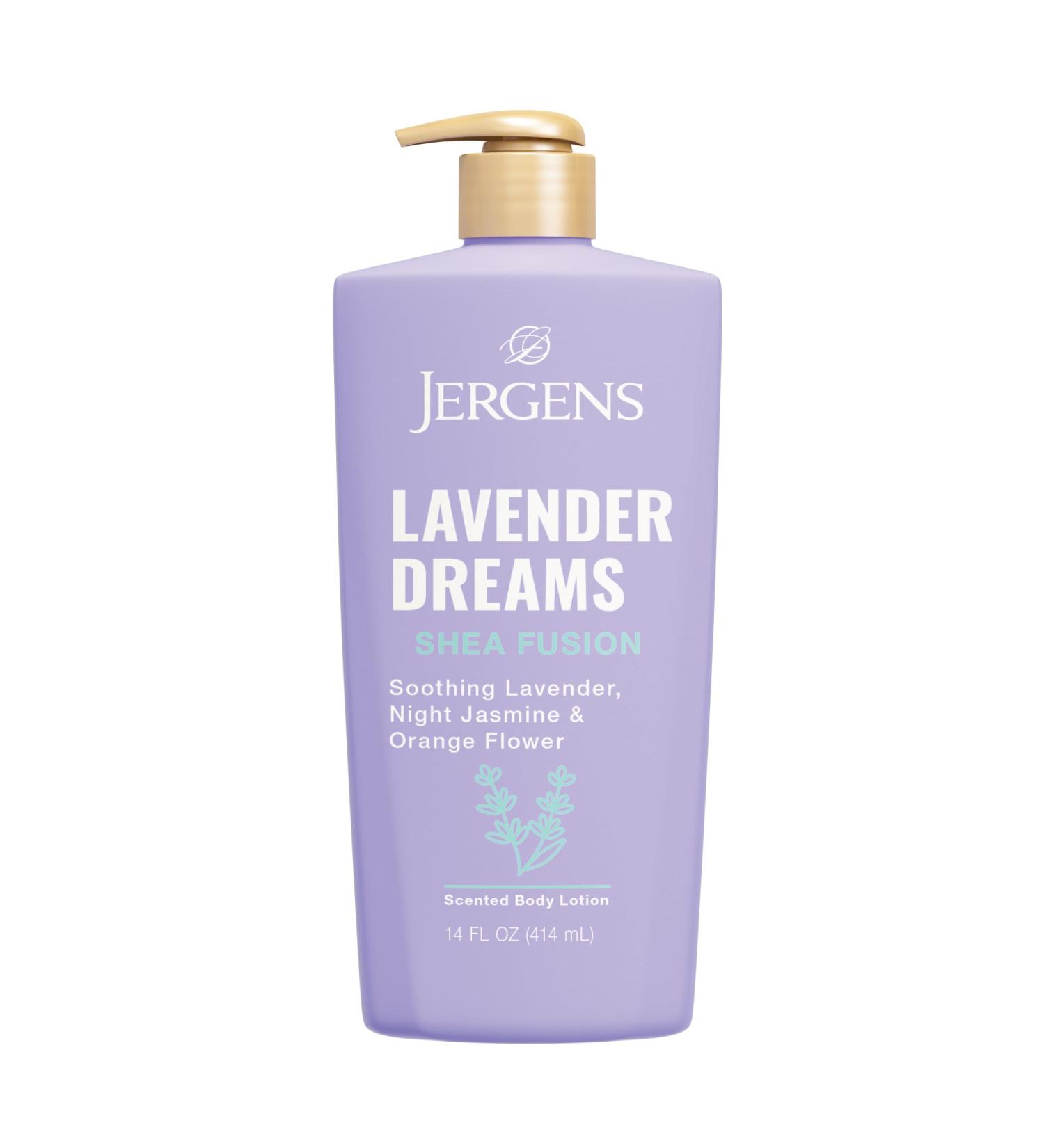 Jergens Shea Fusion Lavender Dreams Body Lotion Moisturizer with Shea Butter & Vitamin E 14 Fl Oz - Buy Online on GoSupps.com